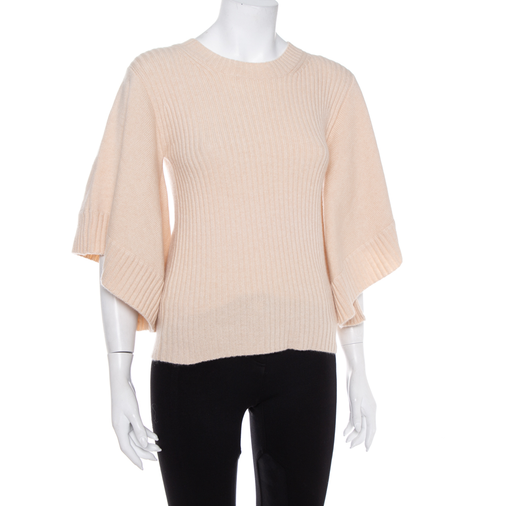

Chlo÷ Pale Pink Cashmere Wide Sleeve Sweater