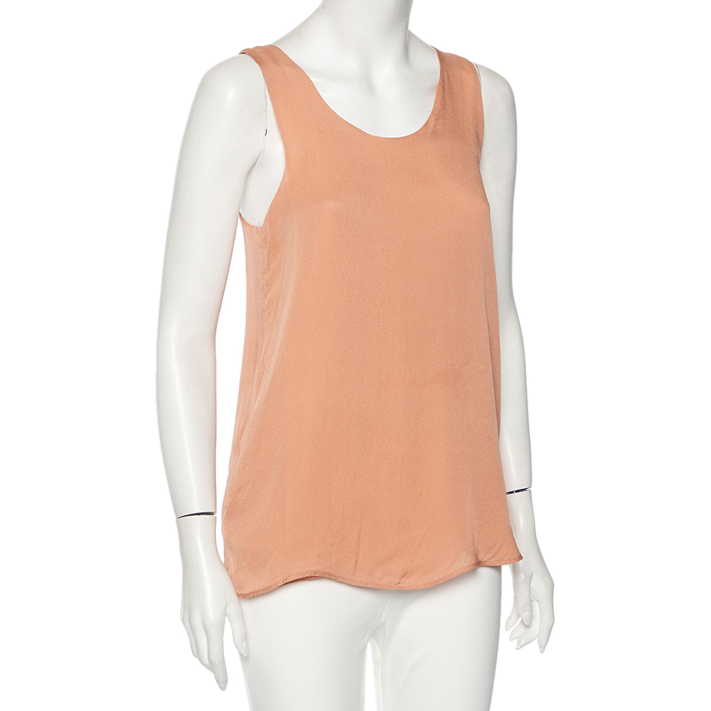 

Chloe Light Pink Silk Tank Top
