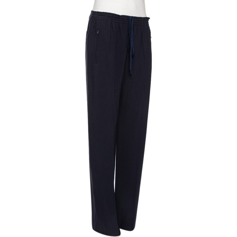 

Chloe Navy Blue Drawstring Detail Pants