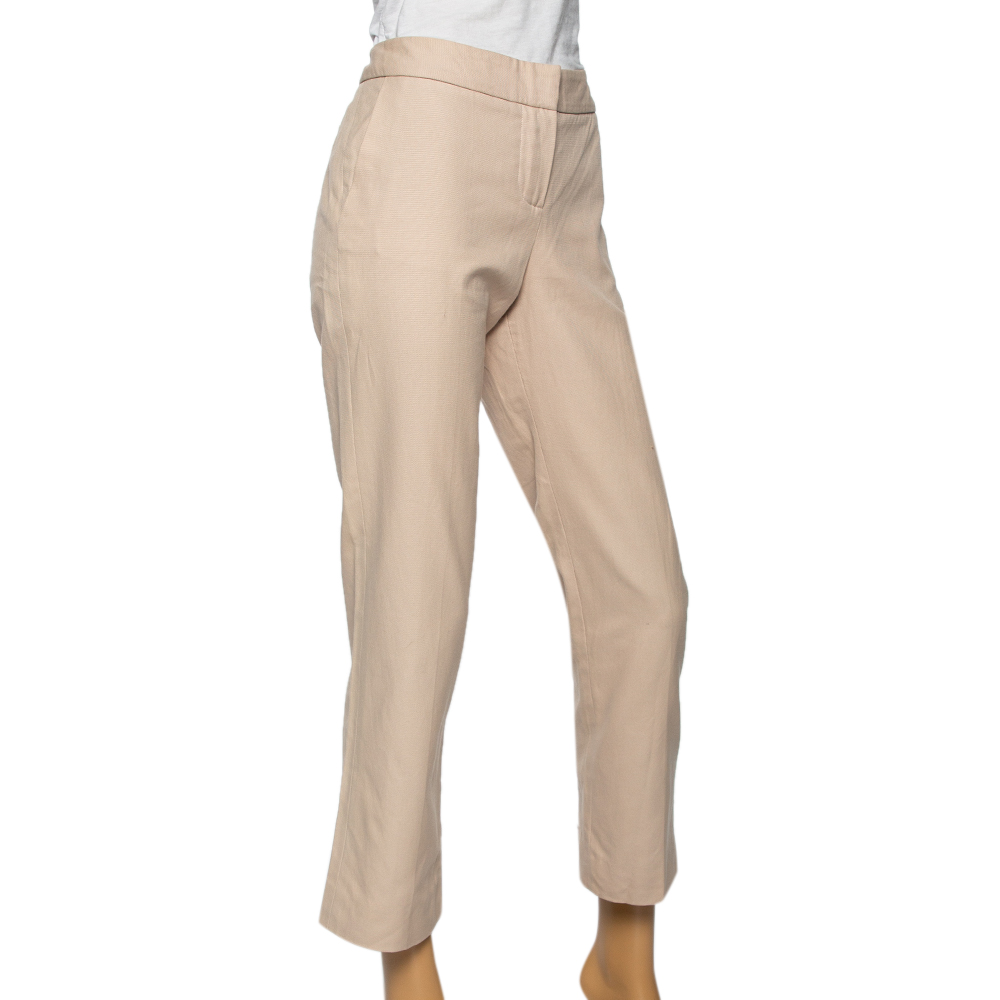 

Chloe Light Beige Textured Cotton Formal Pants