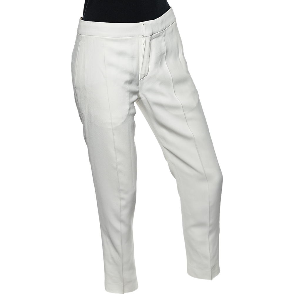 

Chloe Off-White Crepe Formal Pants
