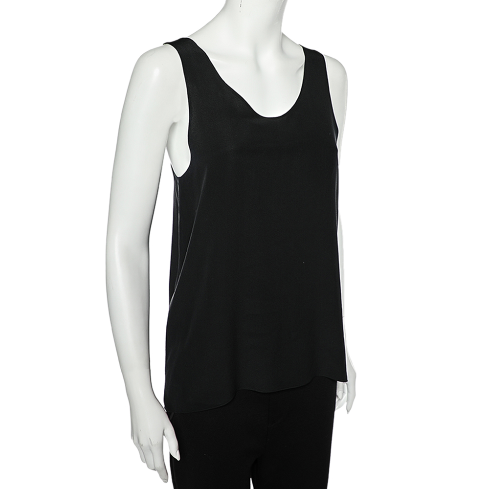 

Chloe Black Silk Tank Top