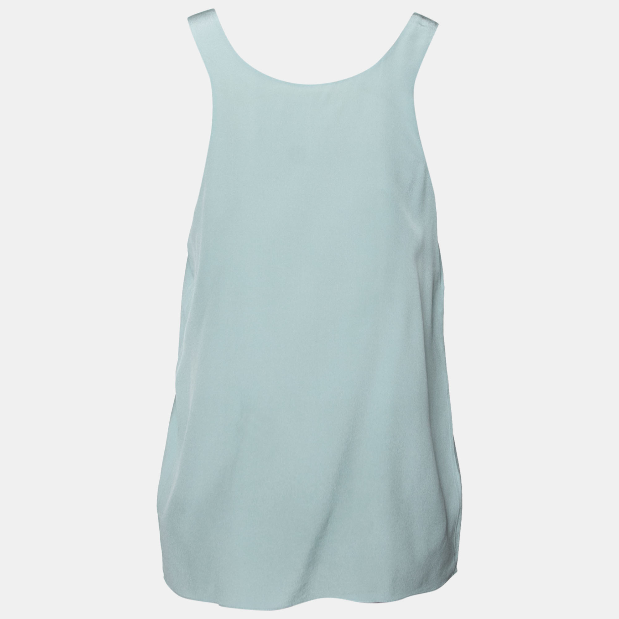 

Chloe Blue Silk Sleeveless Top