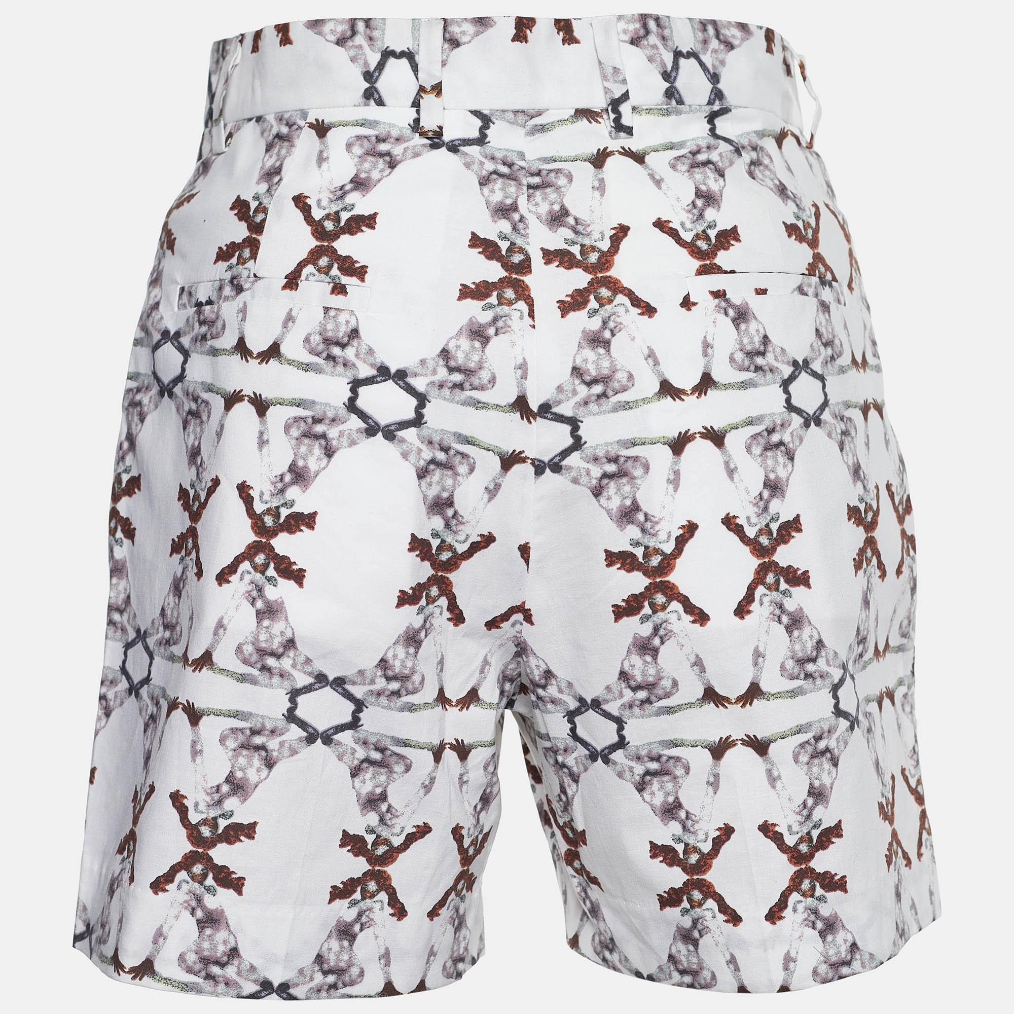 

Chloe White Printed Cotton Shorts
