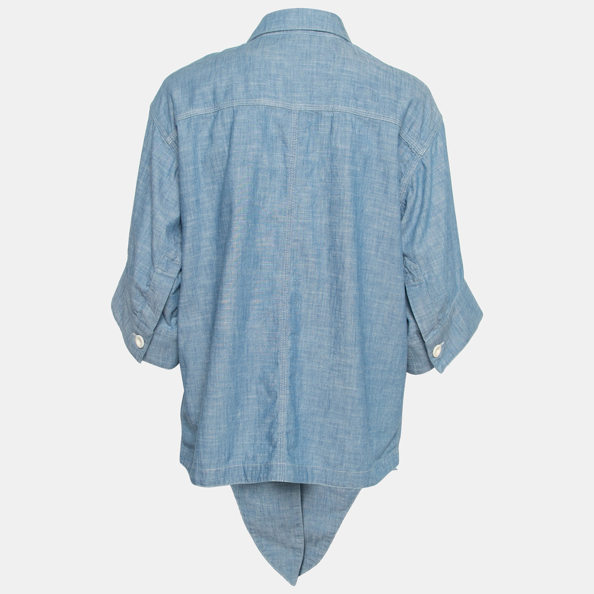 

Chloe Paloma Blue Chambray Tie-Front Shirt