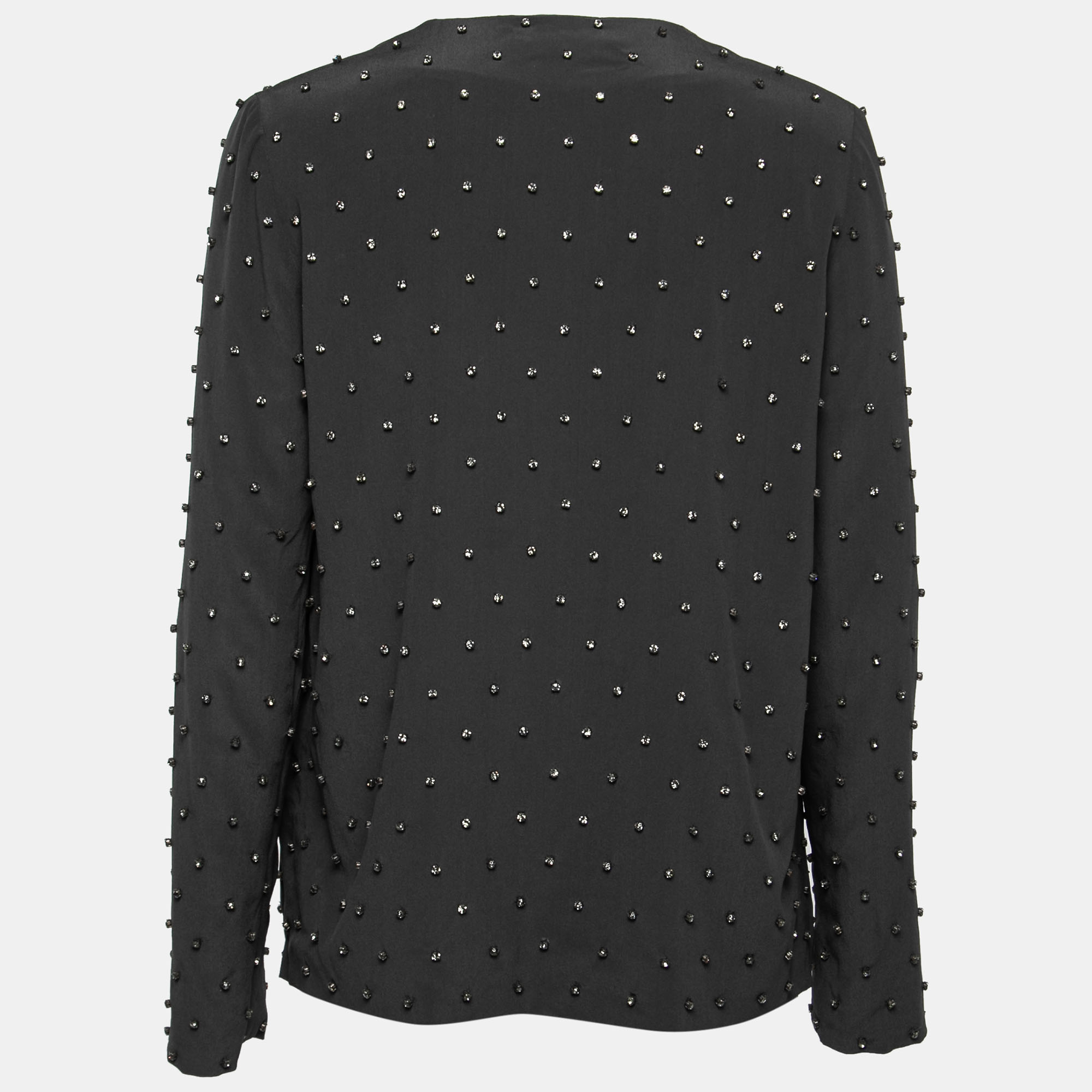 

Chloe Grey Rhinestone-Embellished Silk Jacket