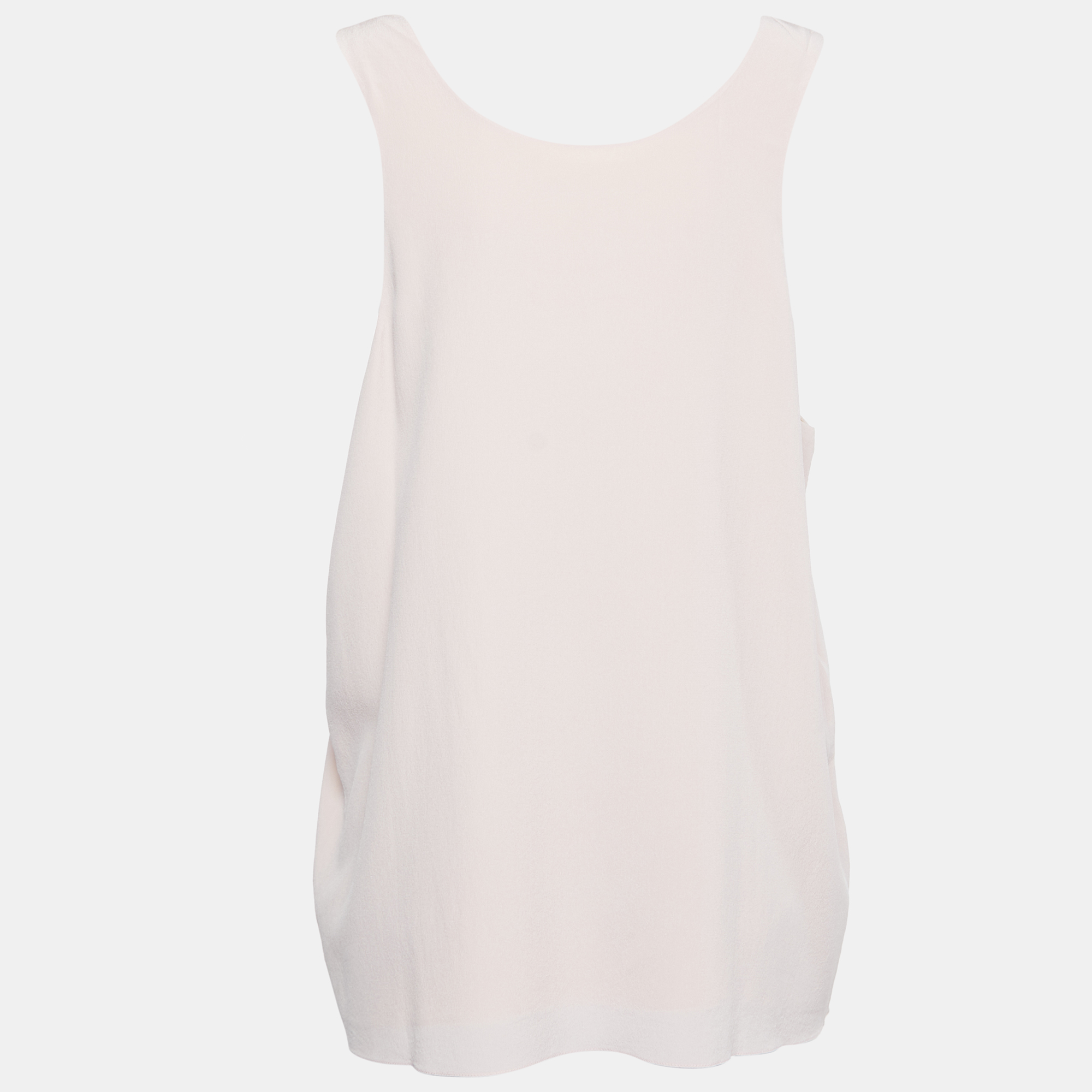 

Chloe Blush Pink Silk Crepe Sleeveless Top