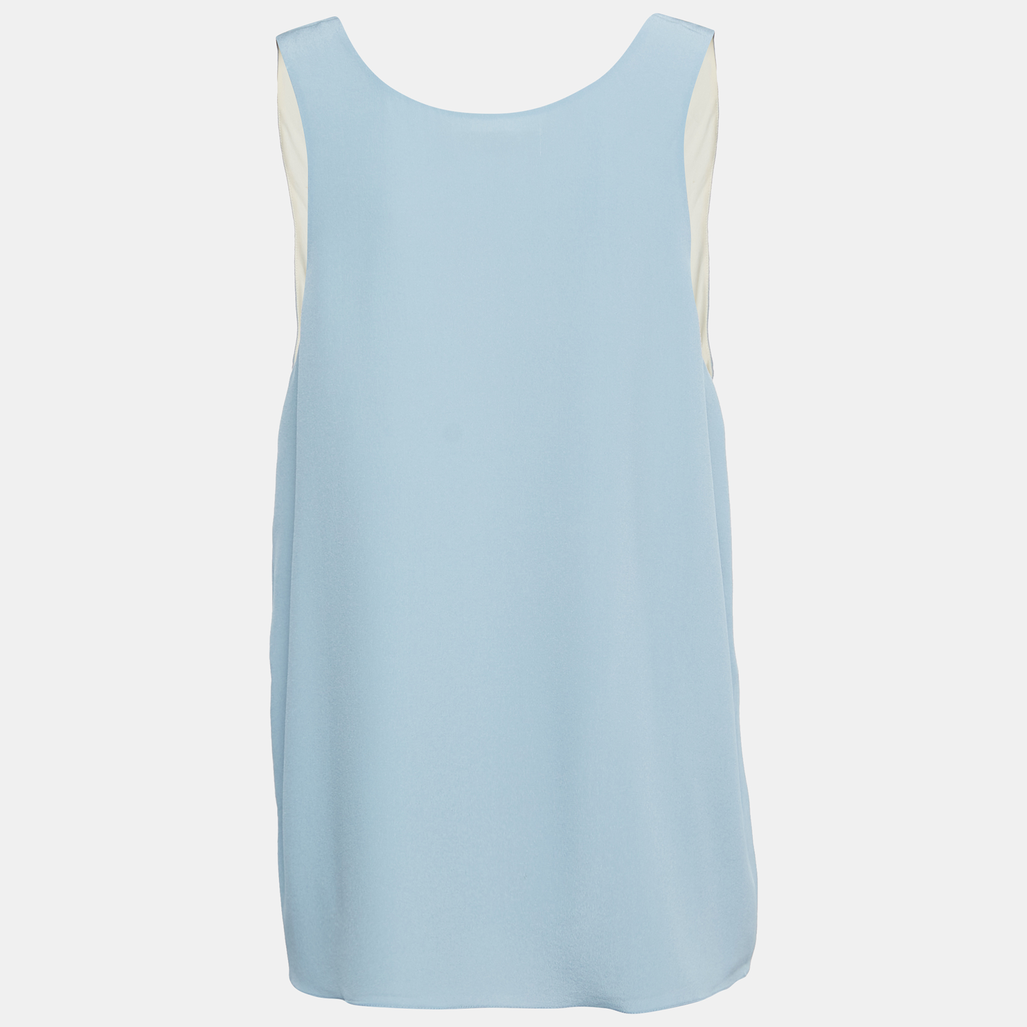 

Chloe Blue Silk Crepe Sleeveless Top