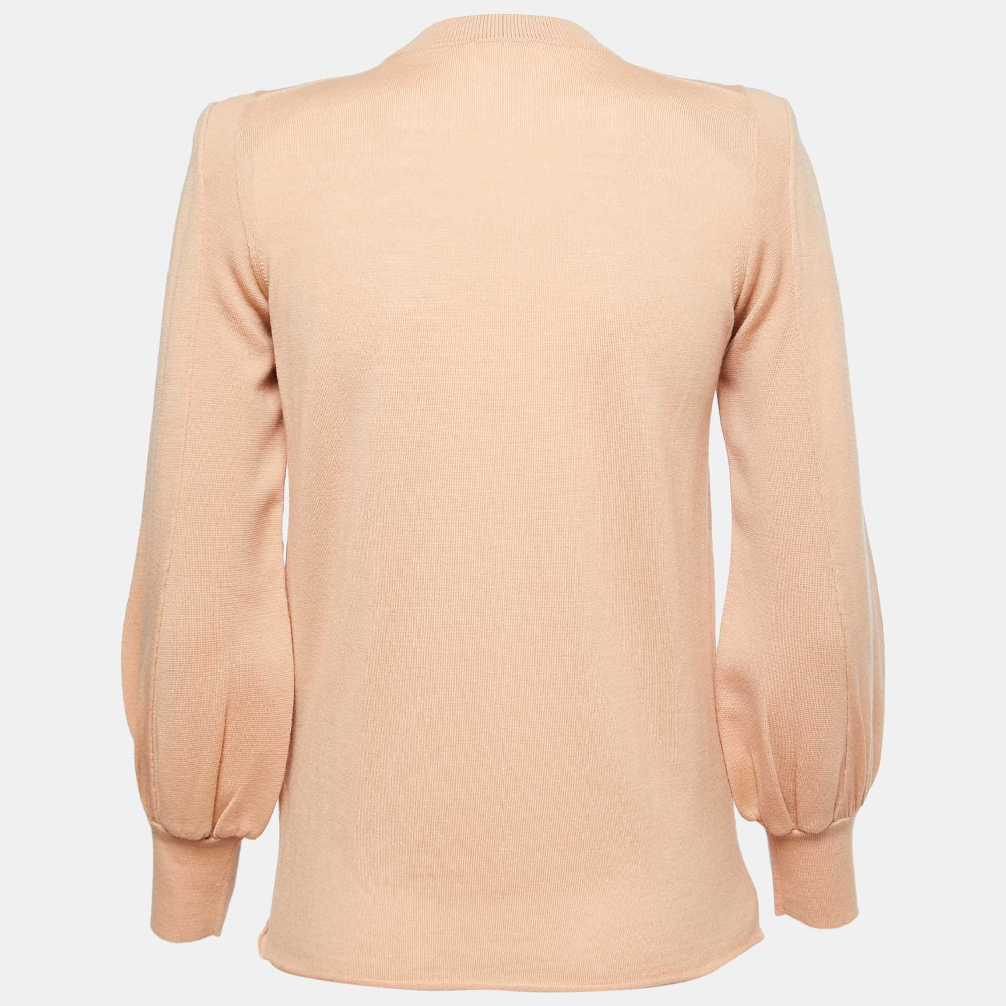 

Chloe Beige Wool Bow-Tie Knit Sweater