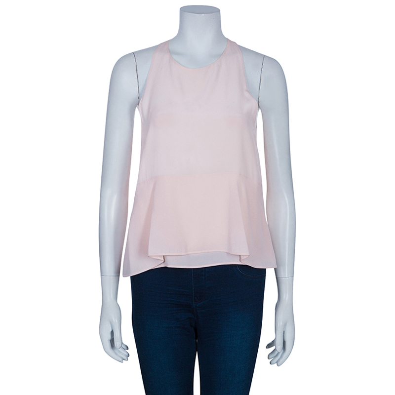 

Chloe Pale Pink Silk Sleeveless Top