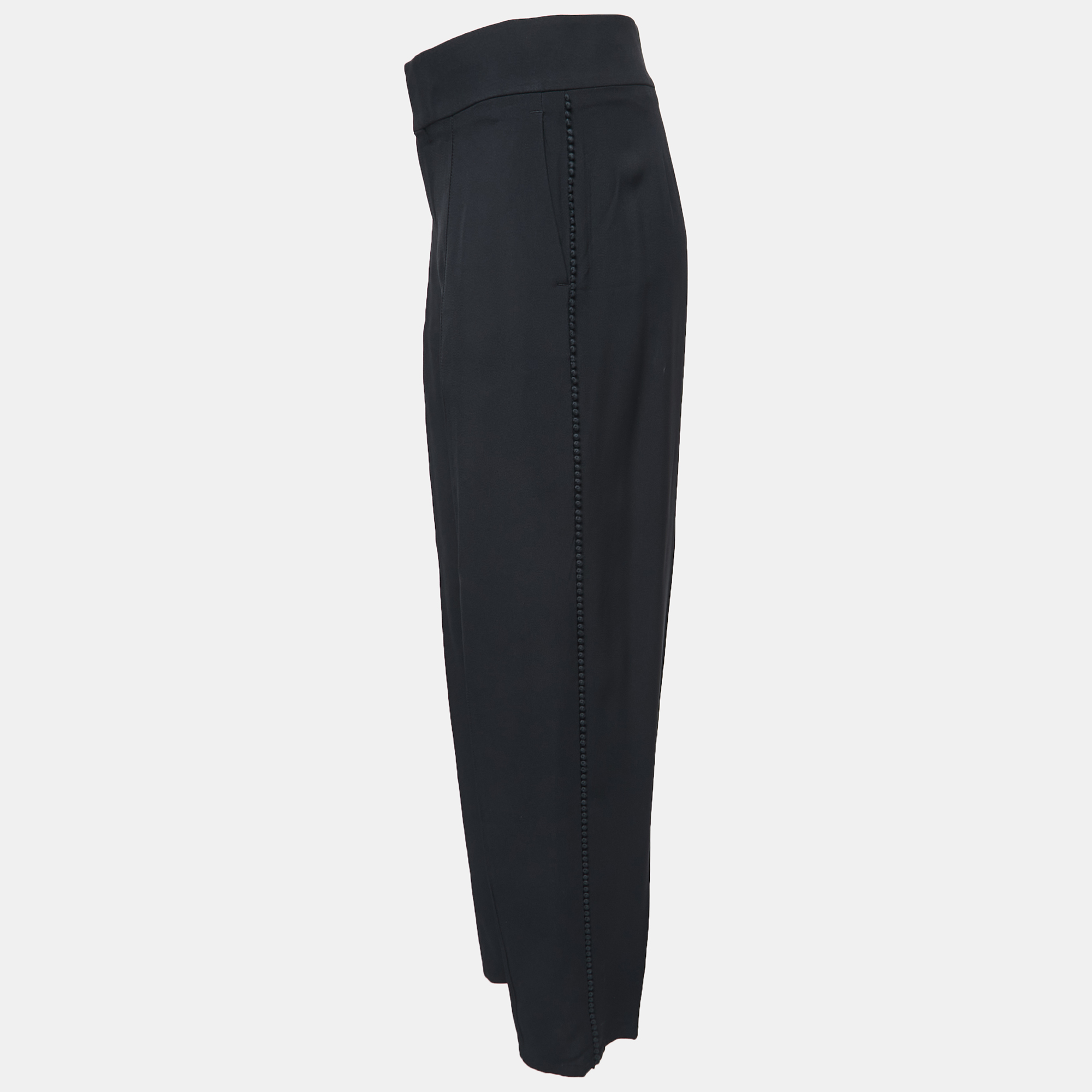 

Chloe Black Crepe Straight Fit Pants