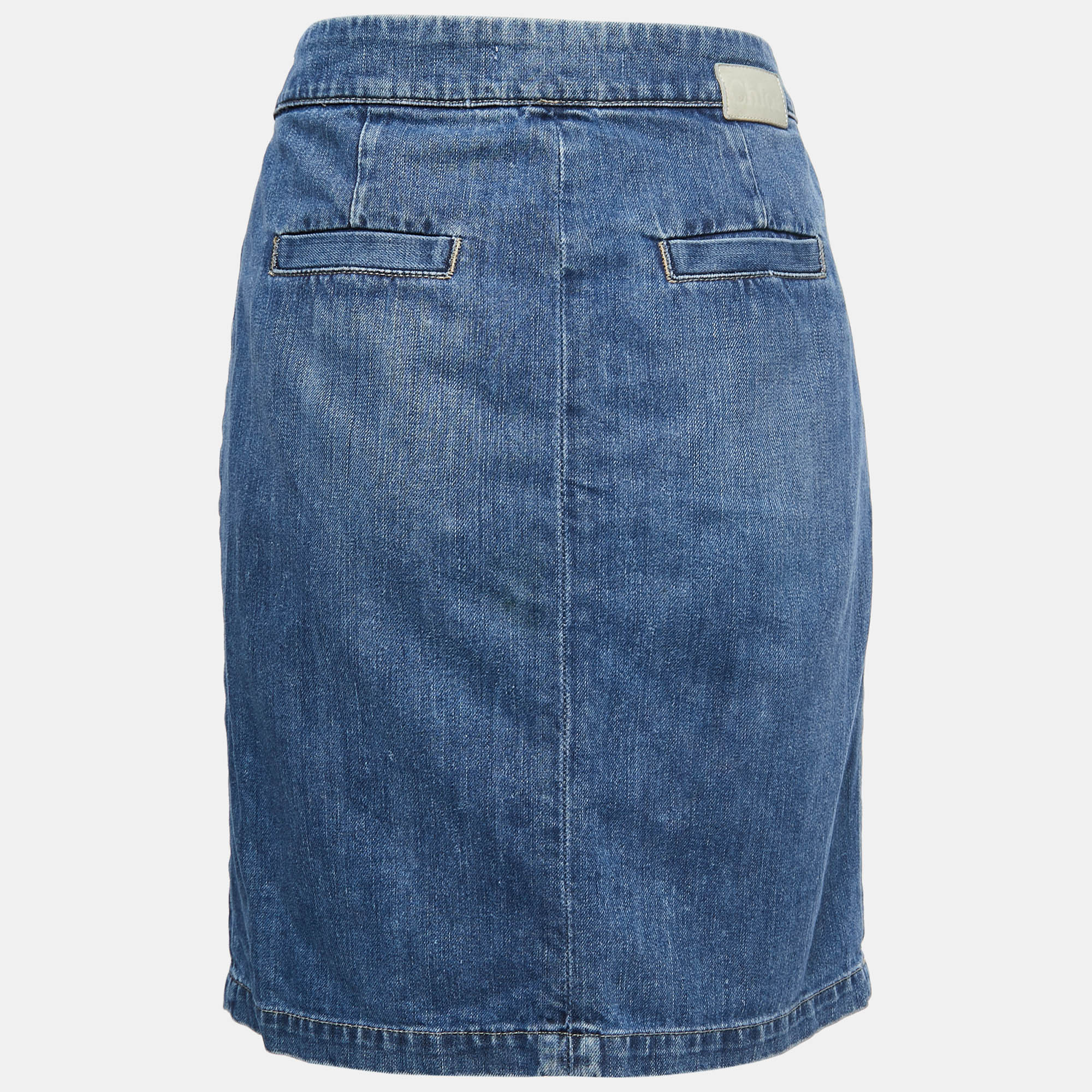 

Chloe Blue Denim Belted Mini Skirt
