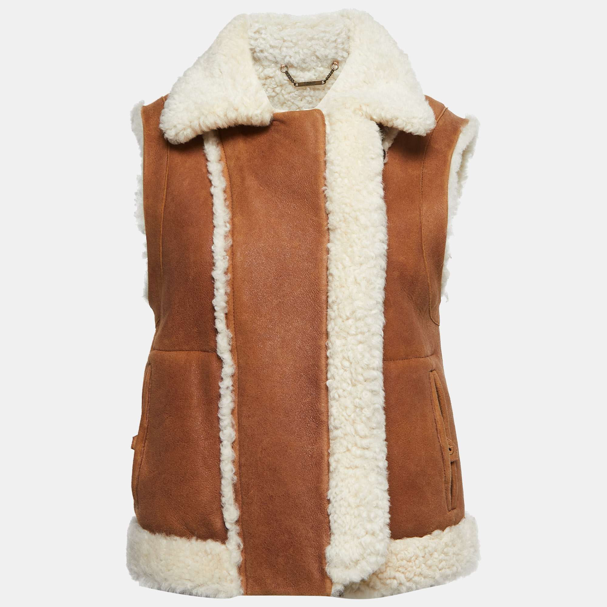 

Chloe Brown/Cream Suede Reversible Vest