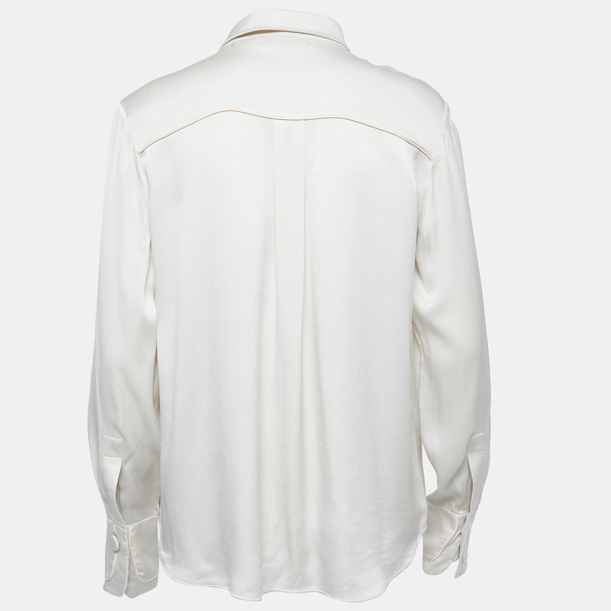 

Chloe Grey Silk Button Front Shirt