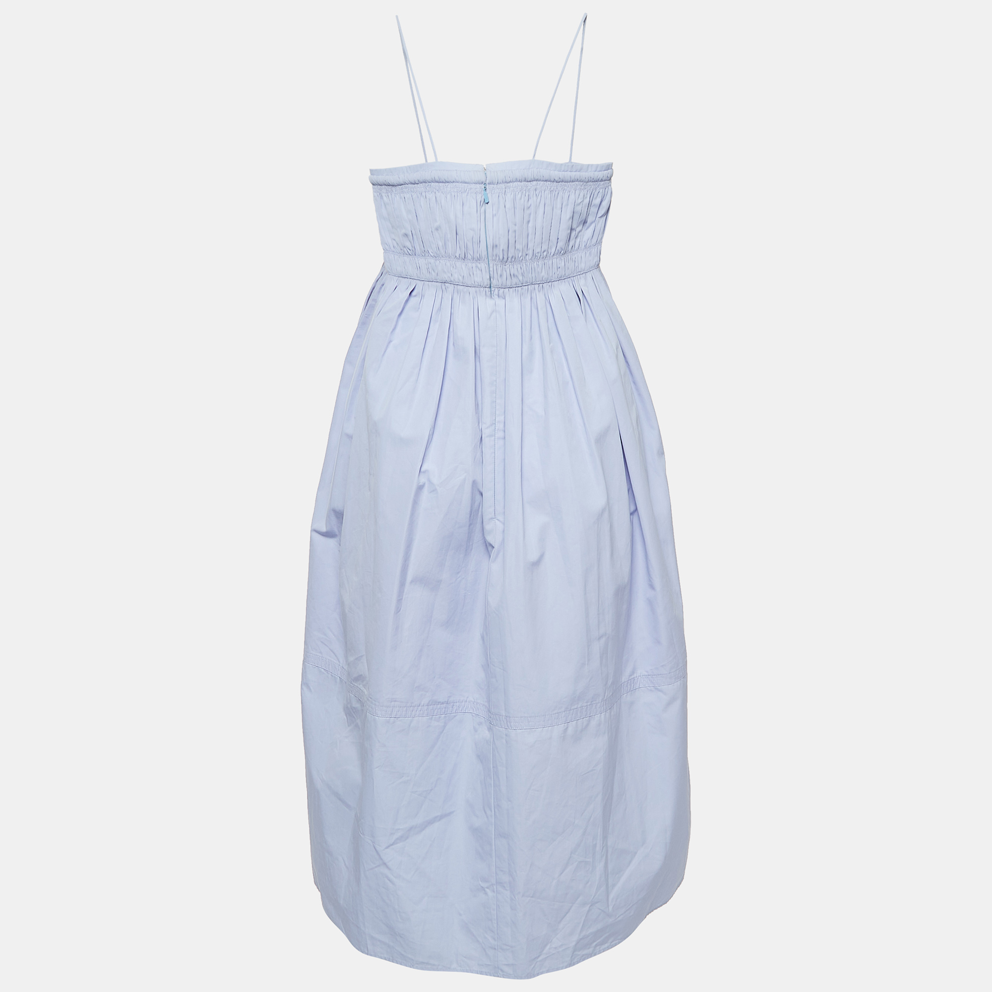 

Chloe Blue Cotton Strappy Midi Dress