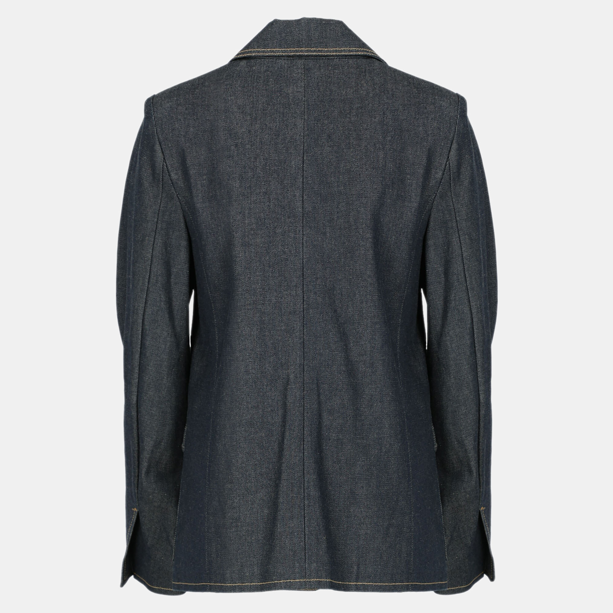 

Chloe Women' Cotton Blazer - Navy, Navy blue