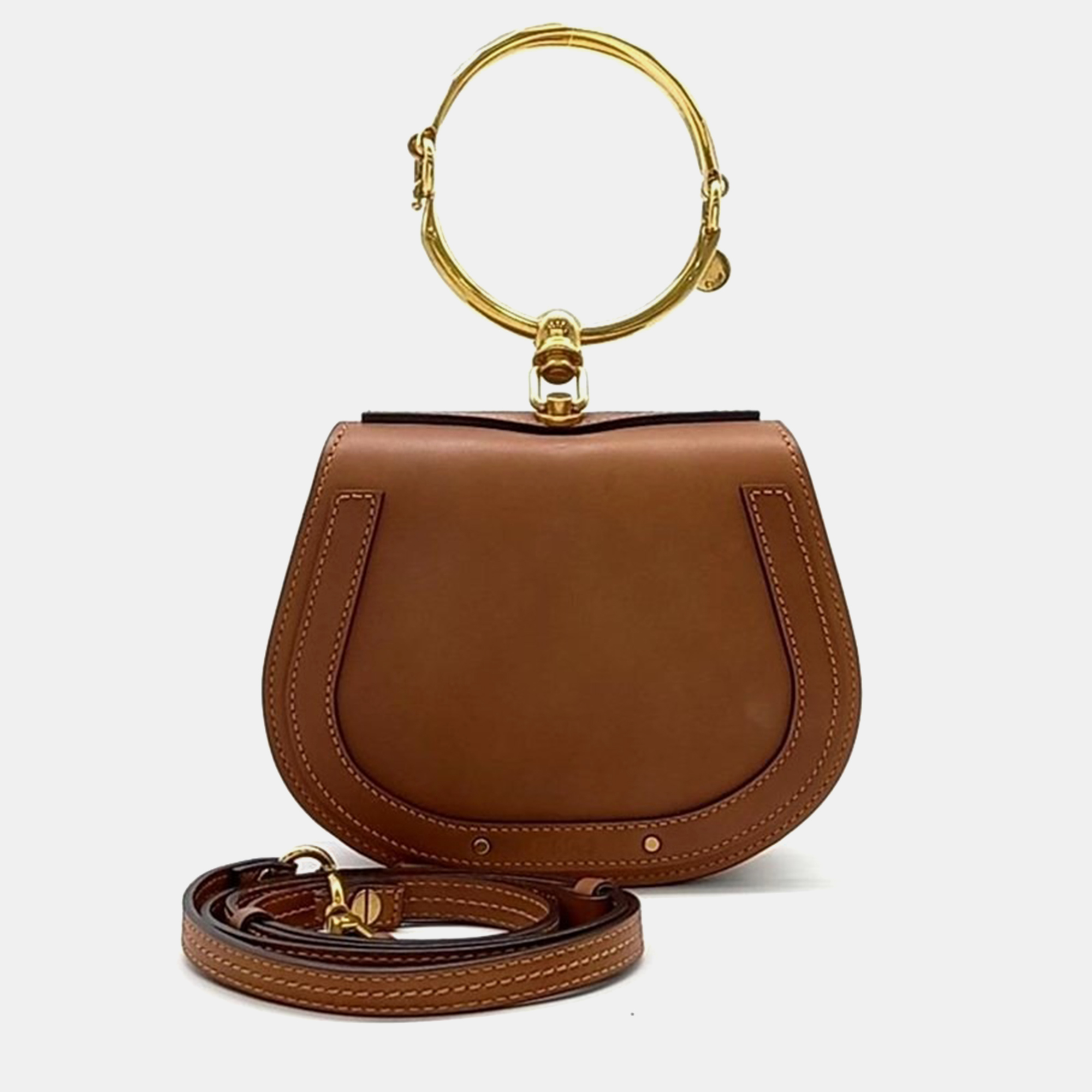 

Chloe Brown Leather Nile Bracelet Shoulder Bag