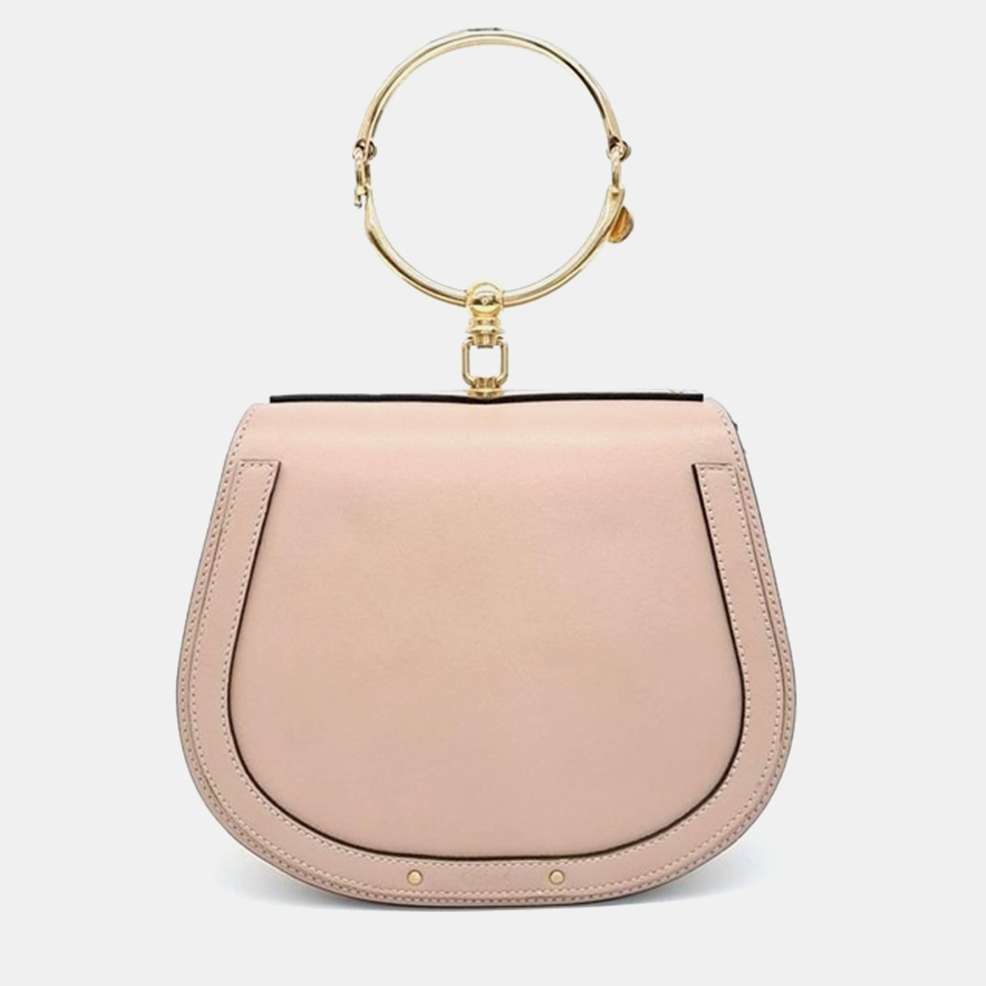 Pre-owned Chloé Leather Nile Bag In Beige