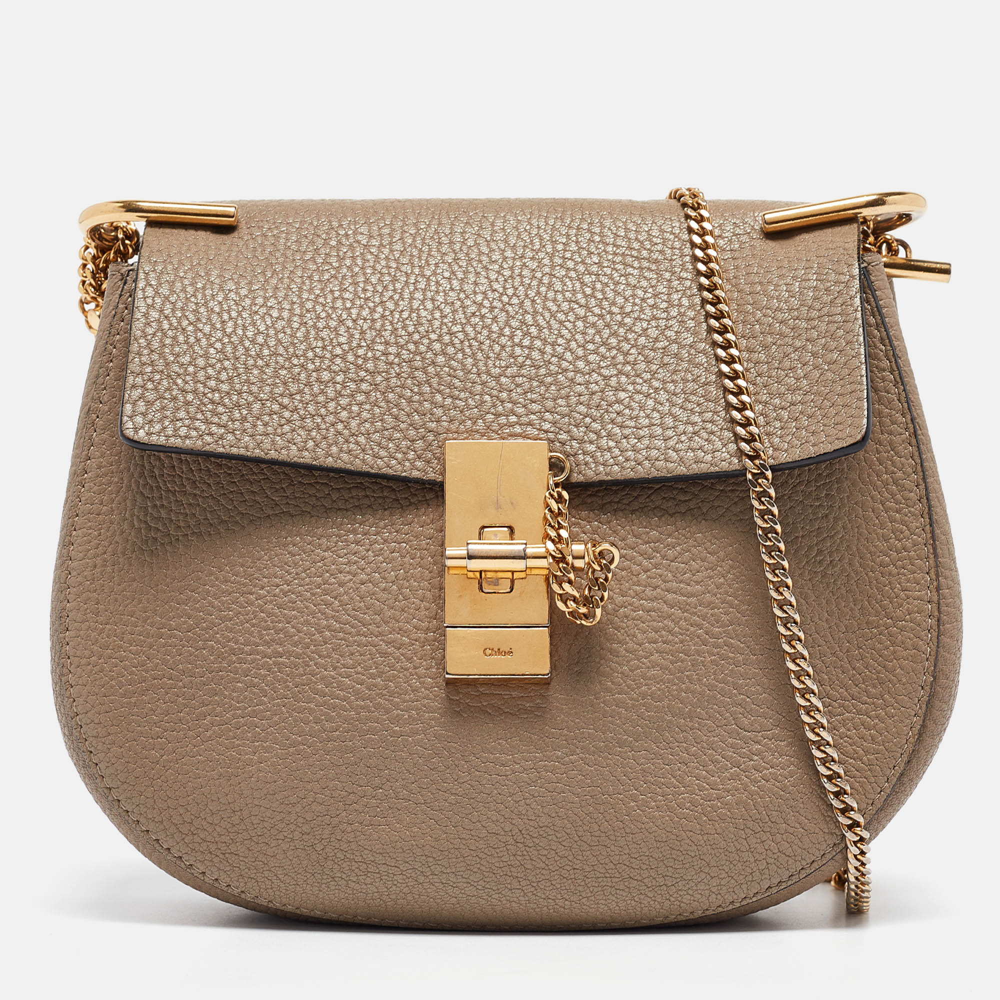 

Chloe Beige Leather  Drew Shoulder Bag