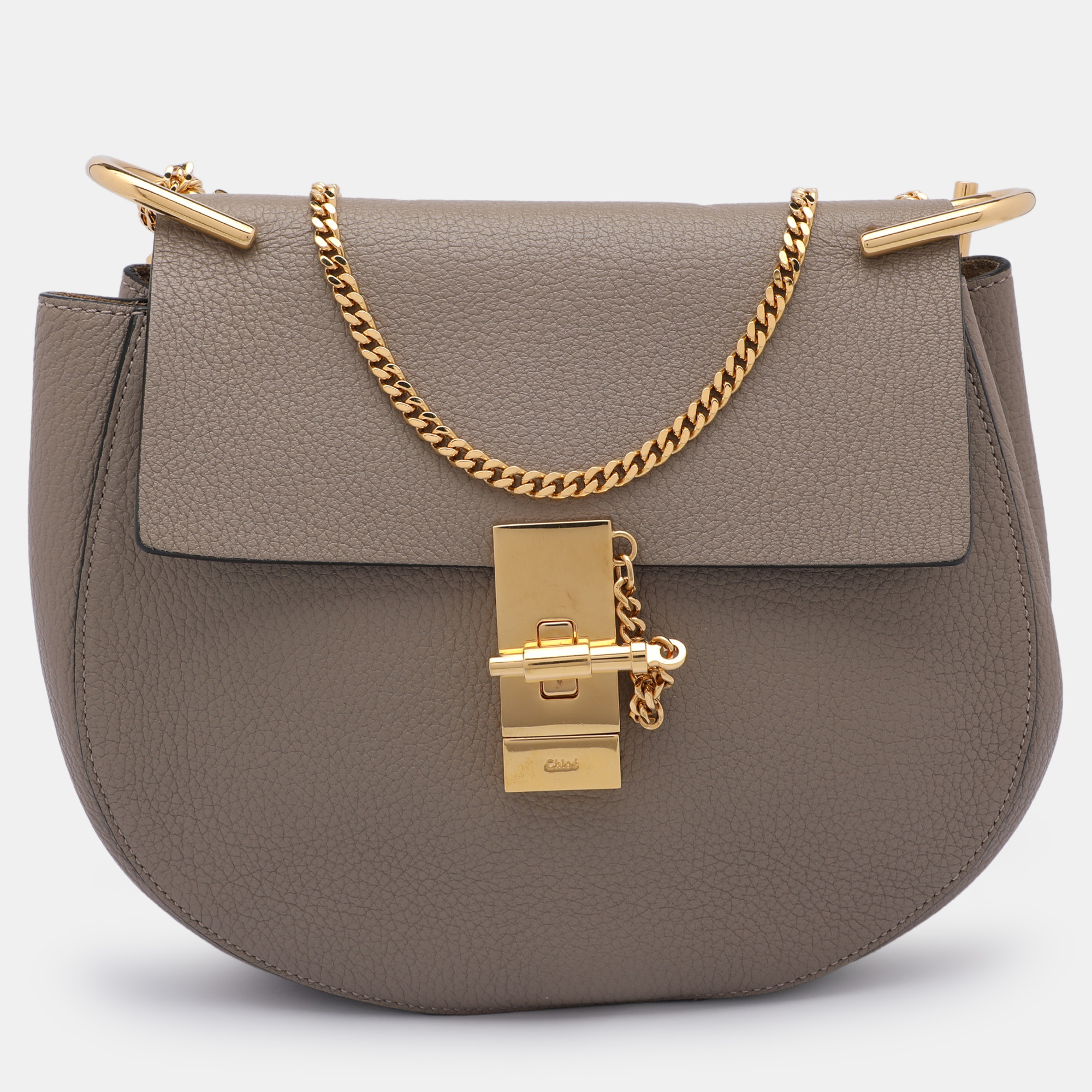 

Chloe Grey Leather  Drew Shoulder Bag