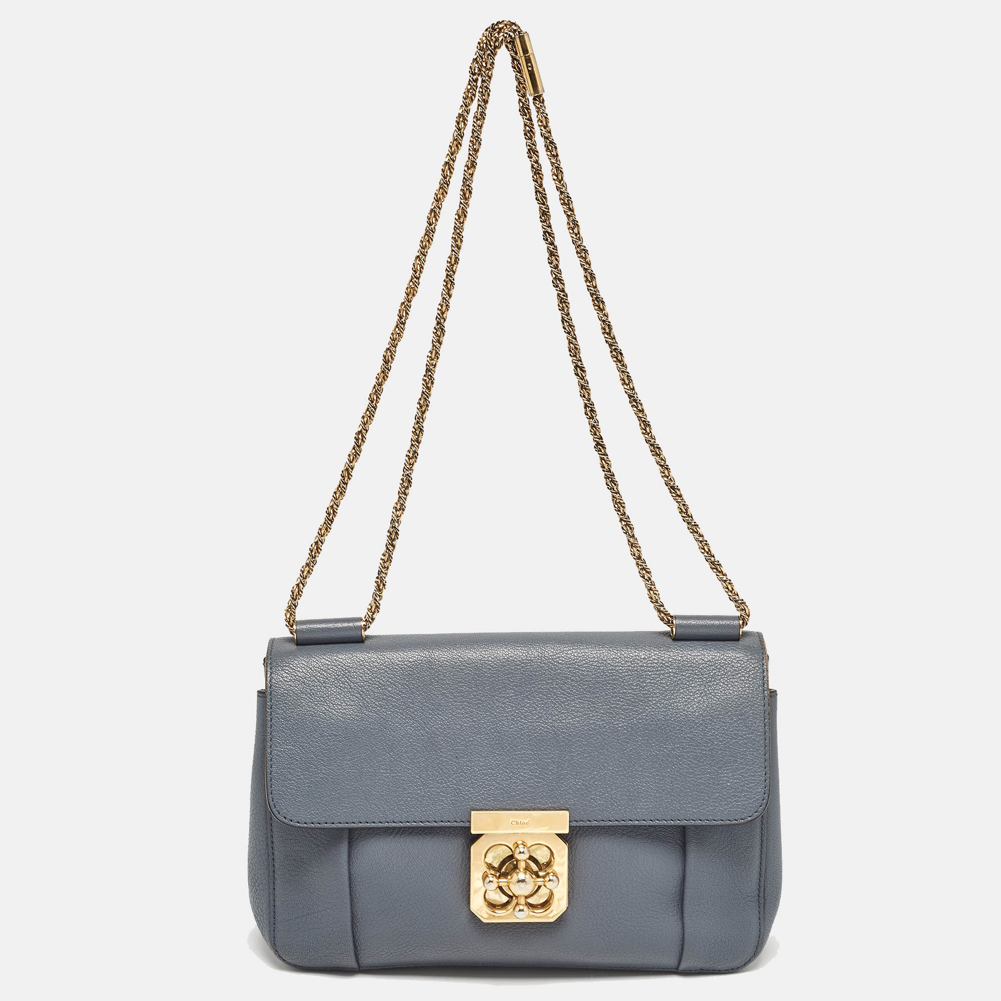 

Chloe Ash Blue Leather Medium Elsie Shoulder Bag