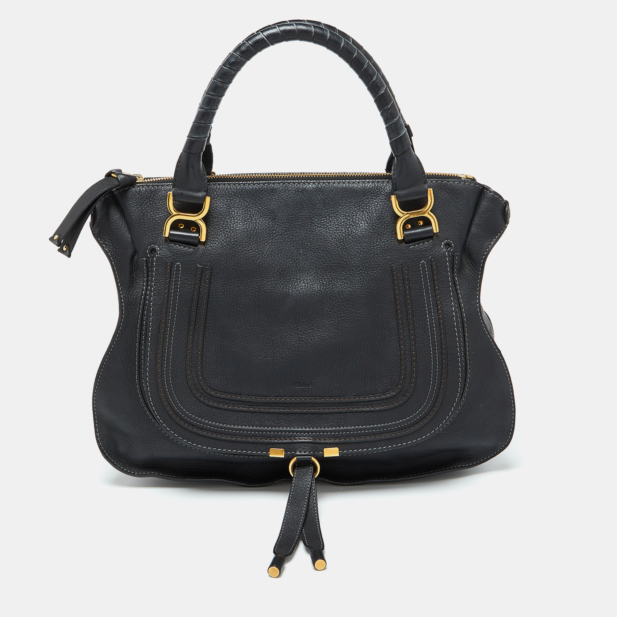 

Chloe Black Leather Large Marcie Satchel