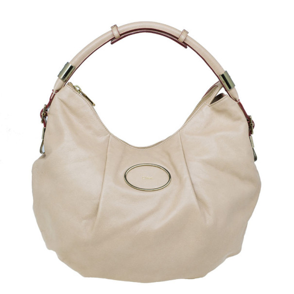 Pre Owned حقيبة يد كلوي إثيل جلدية ذهبية كبيرة 