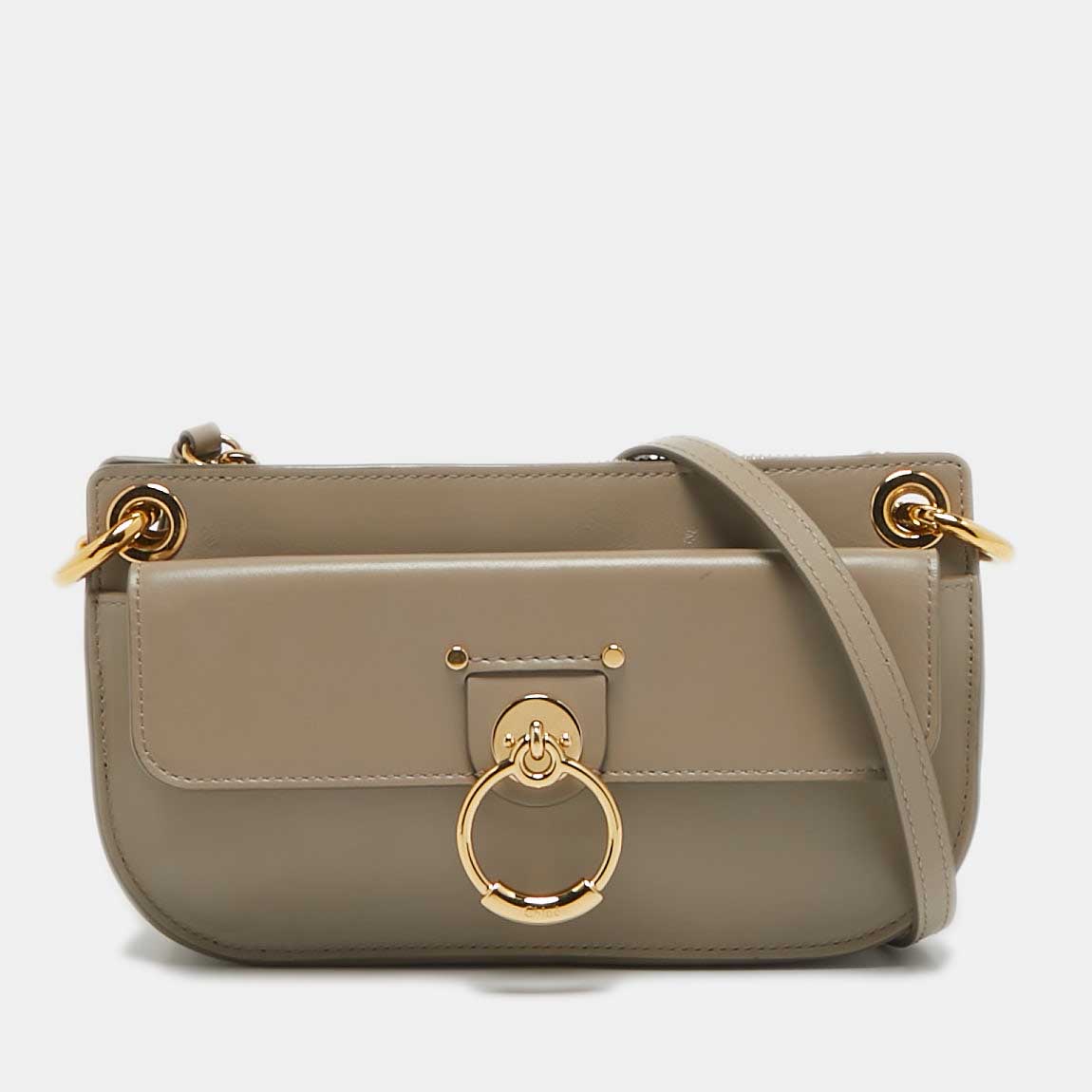 

Chloe Grey Leather Mini Tess Crossbody Bag