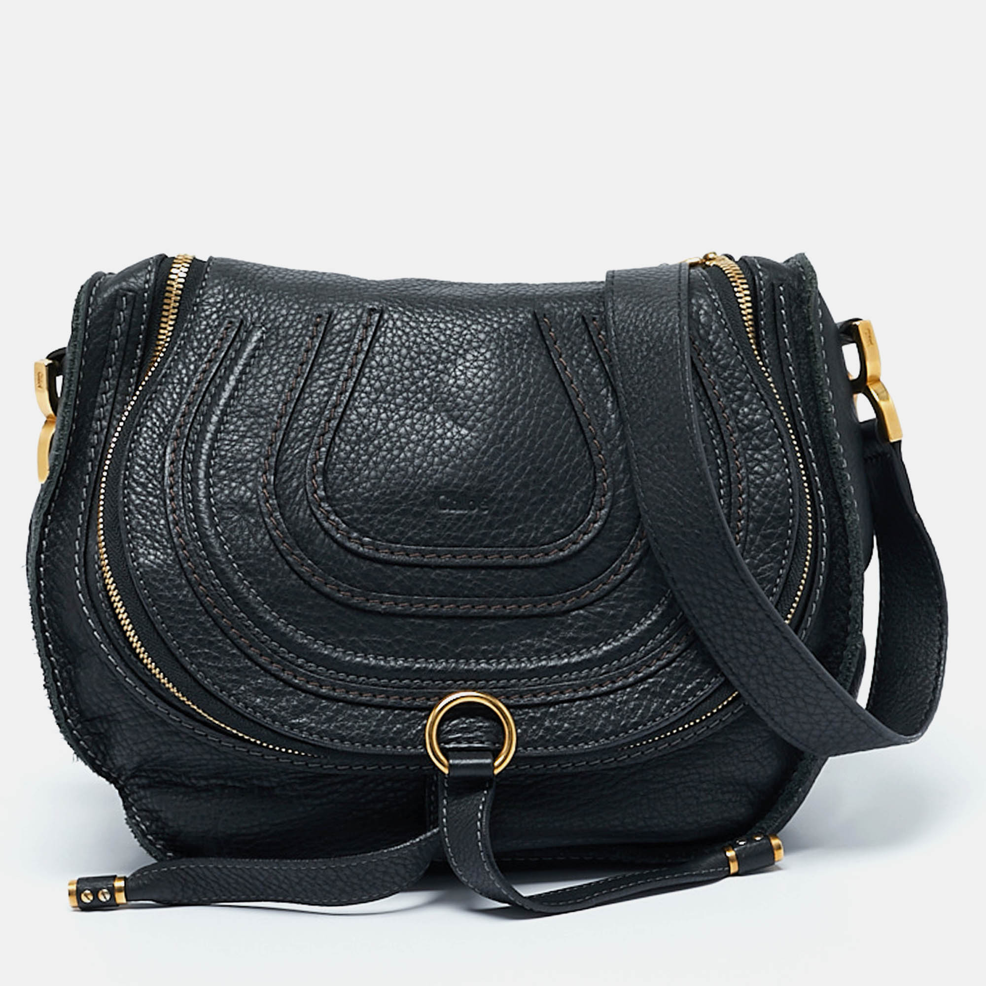 

Chloe Black Leather  Marcie Crossbody Bag