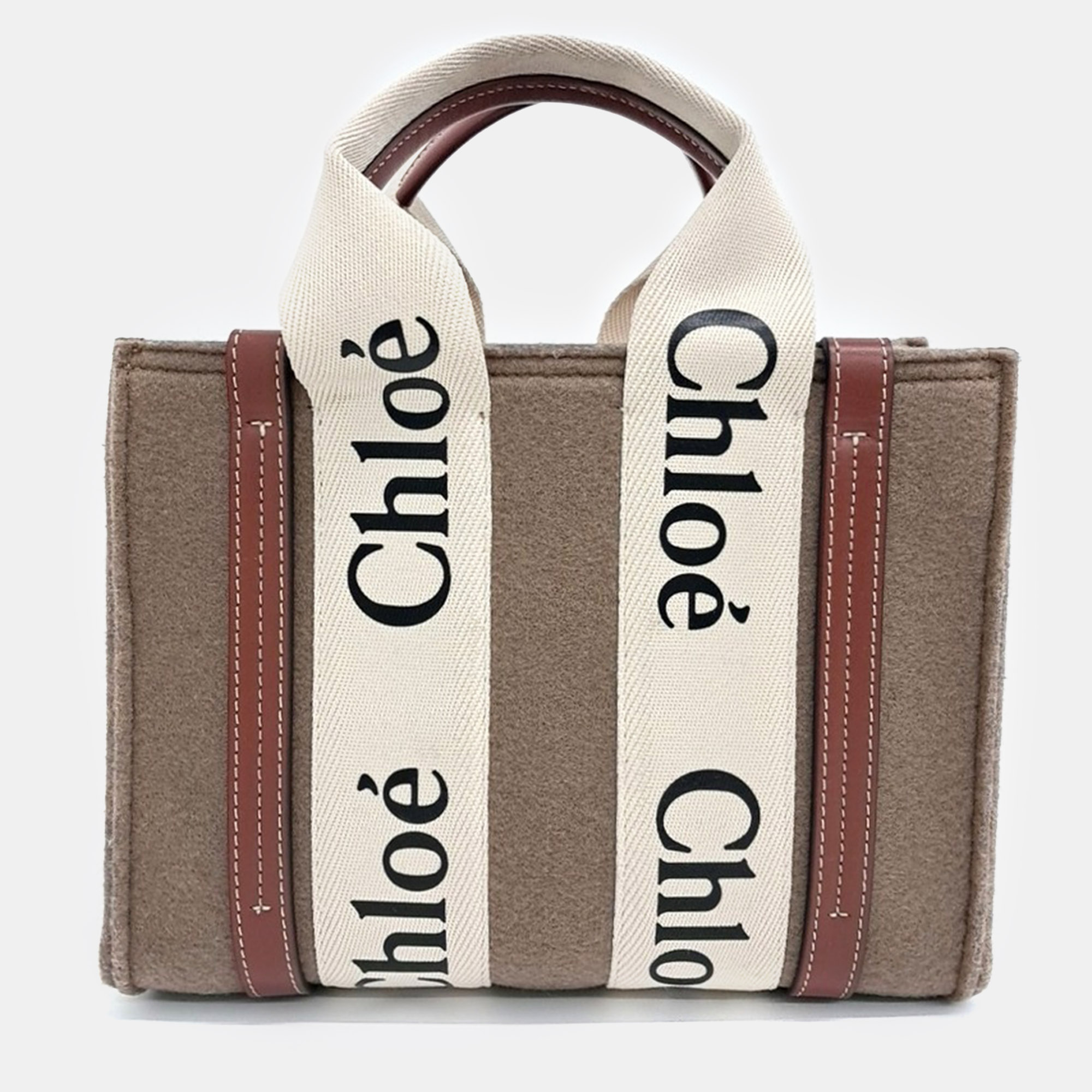 

Chloe Beige Fabric Chloe Woody Small Bag