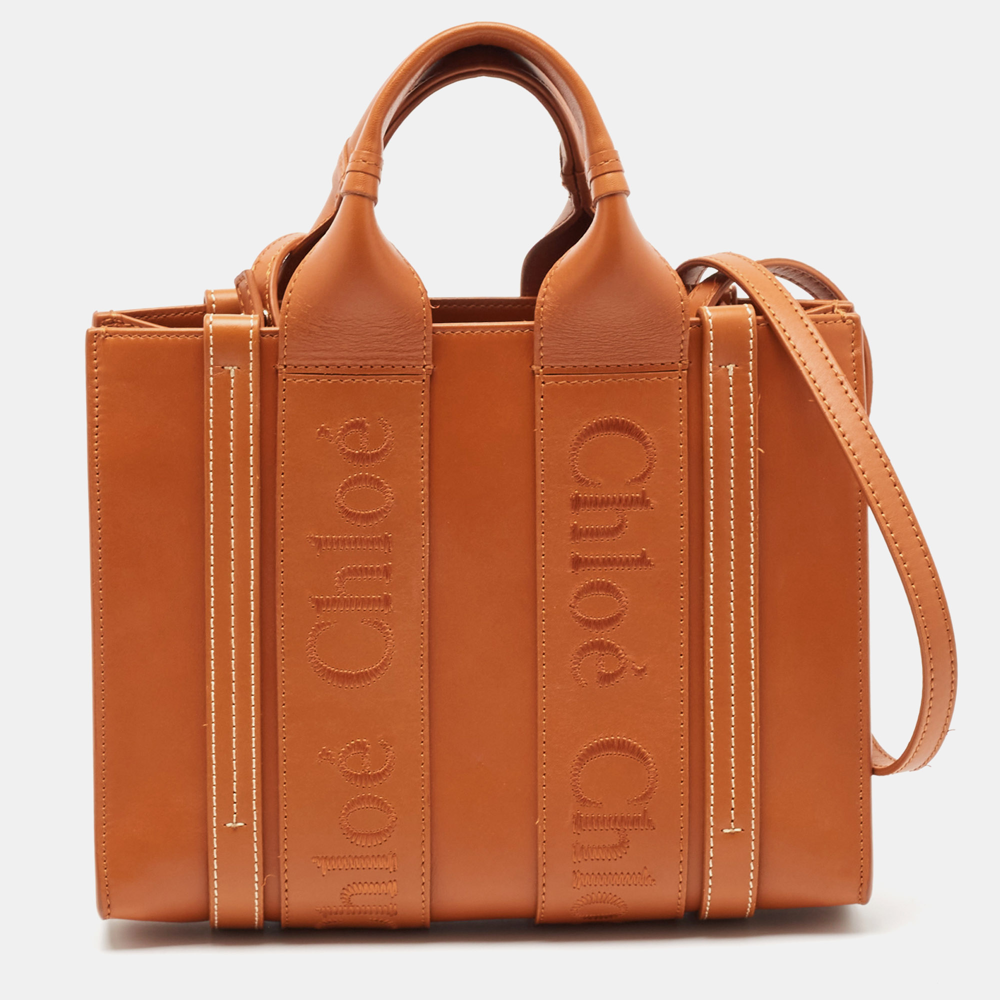 

Chloe Brown Leather Small Woody Tote