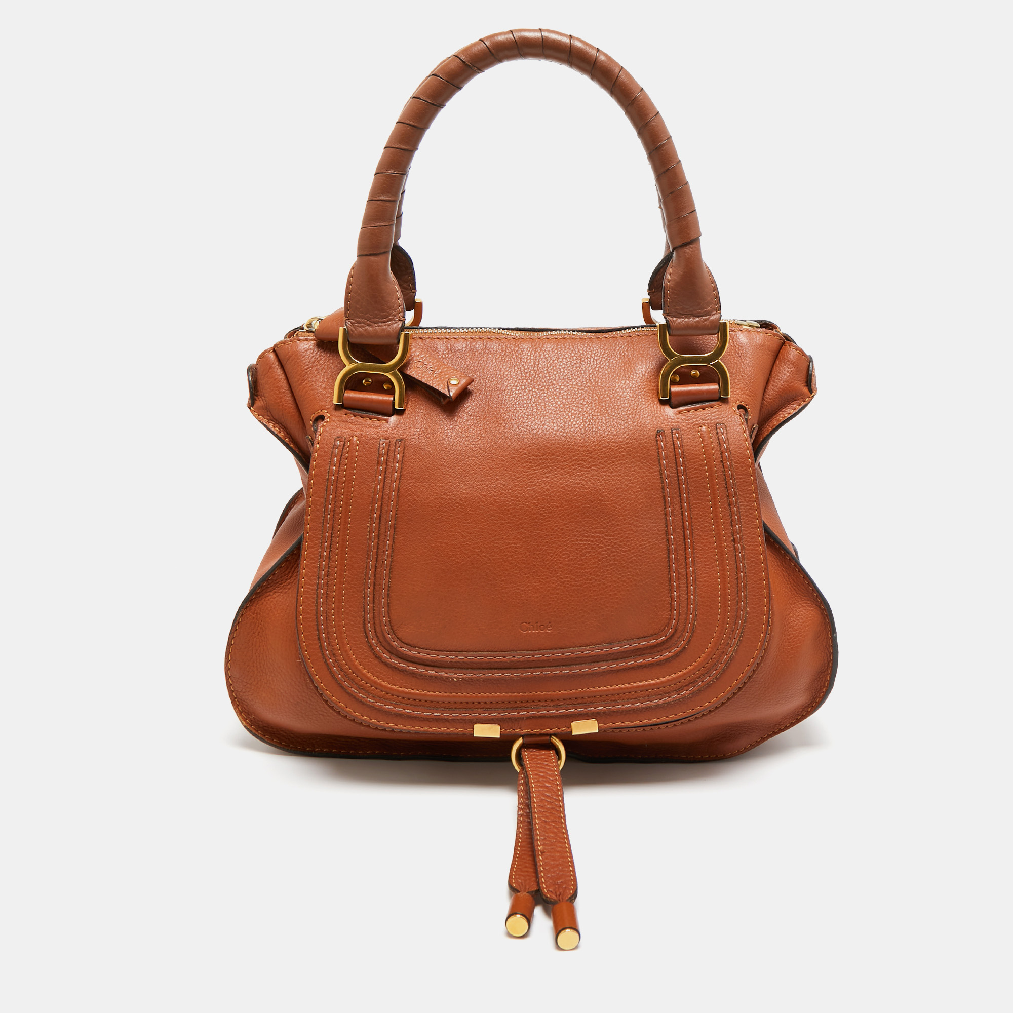 

Chloe Brown Leather Medium Marcie Shoulder Bag