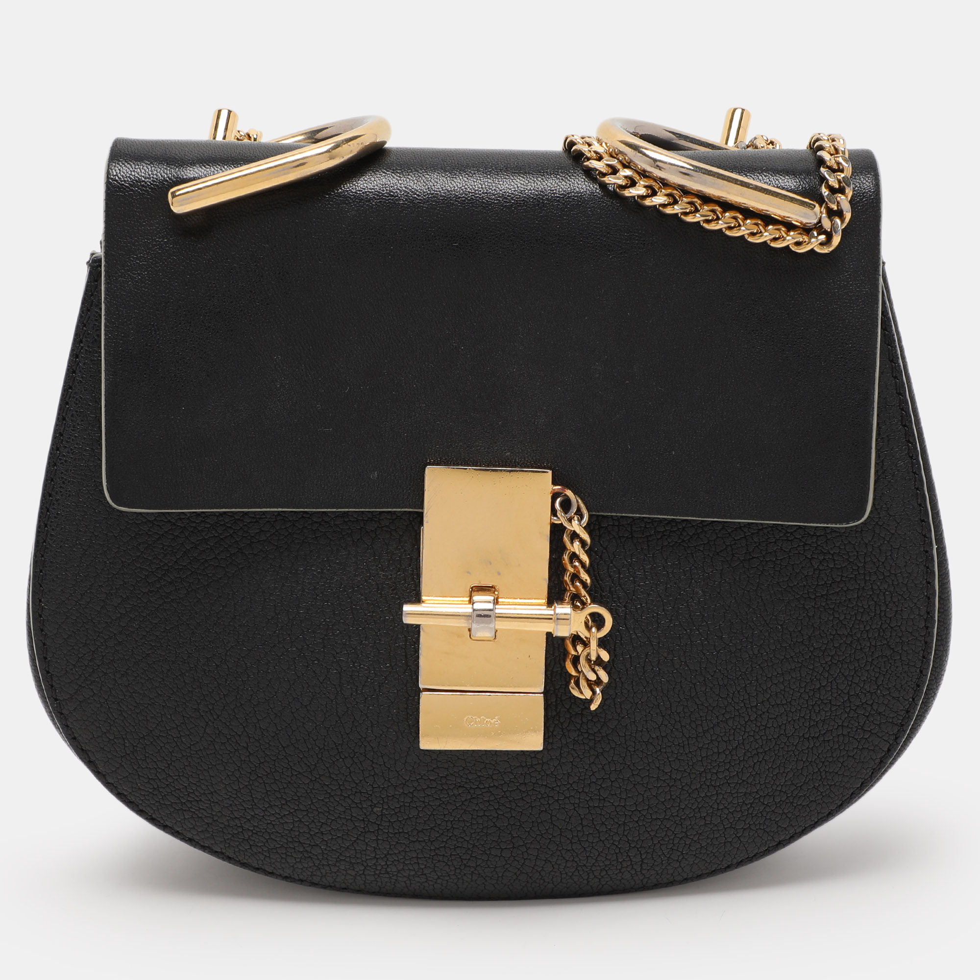 

Chloe Black Leather  Drew Shoulder Bag