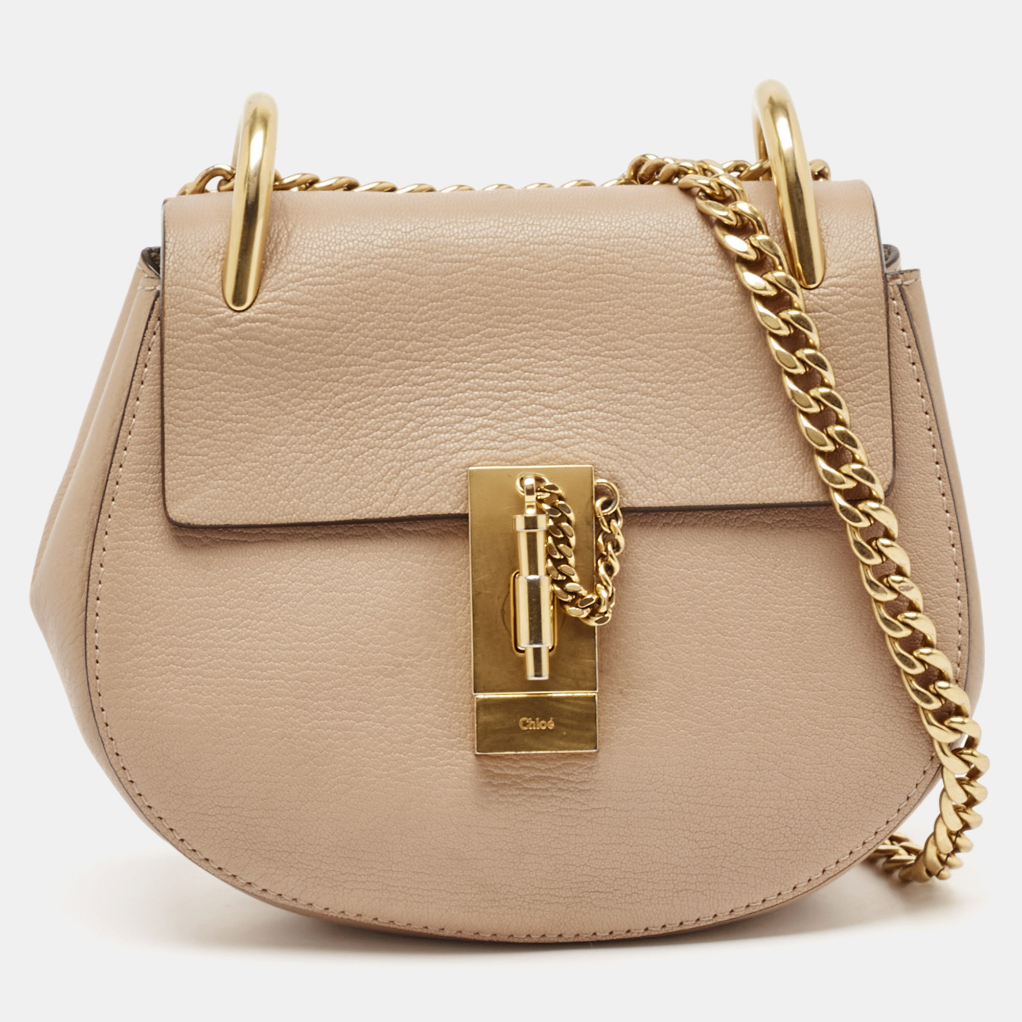 

Chloe Beige Leather  Drew Shoulder Bag