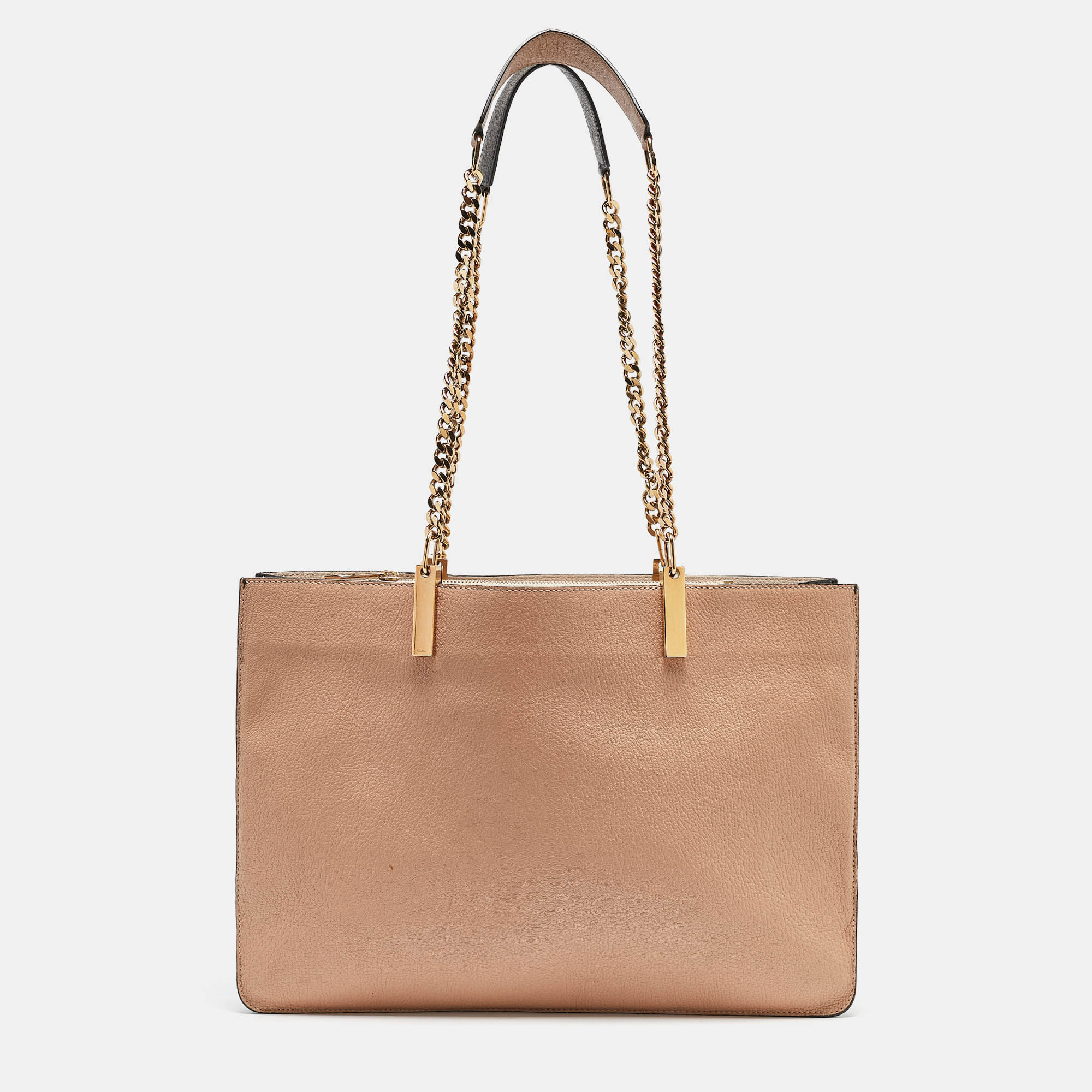 

Chloe Tricolor Leather Carey Tote, Multicolor