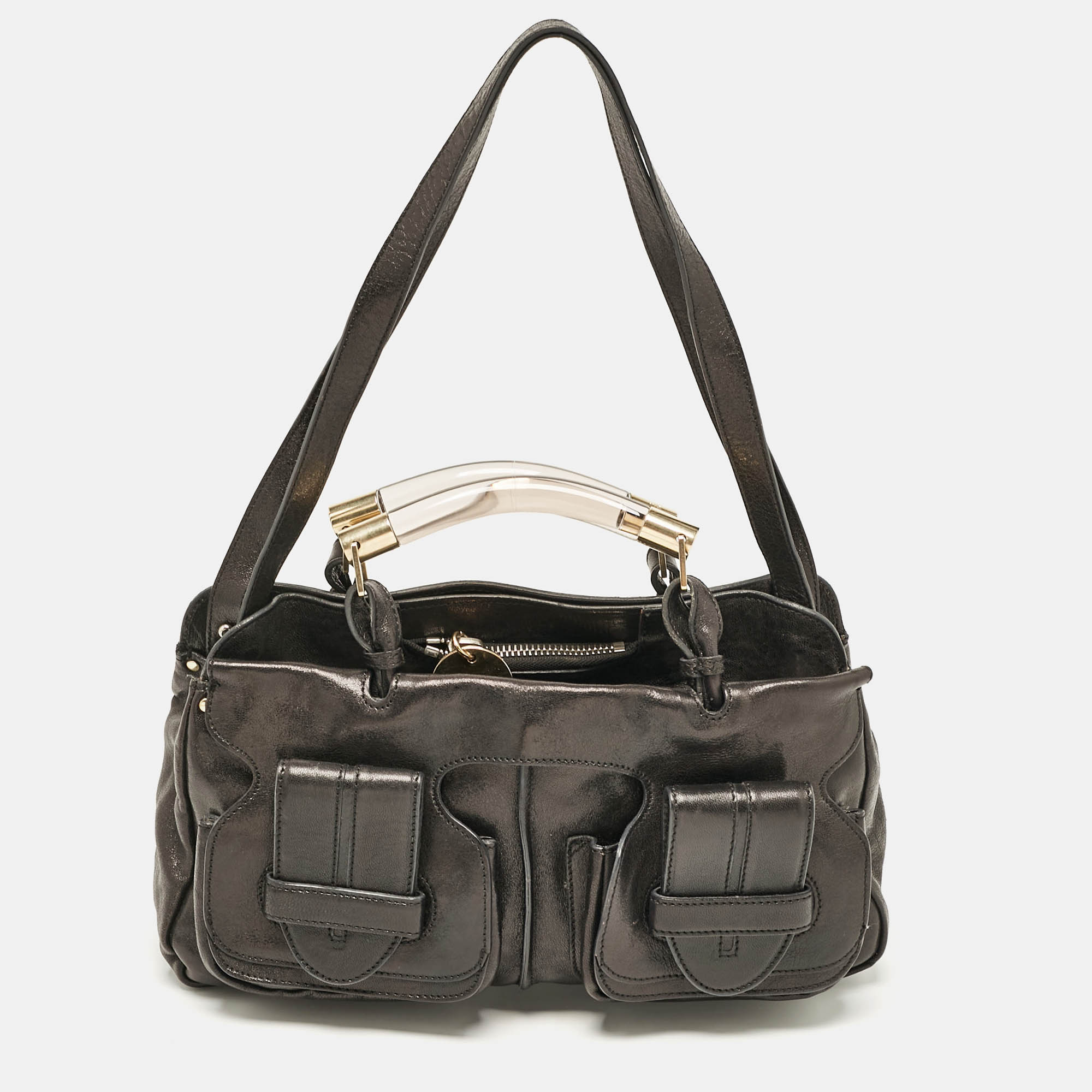 

Chloe Black Leather  Saskia Satchel