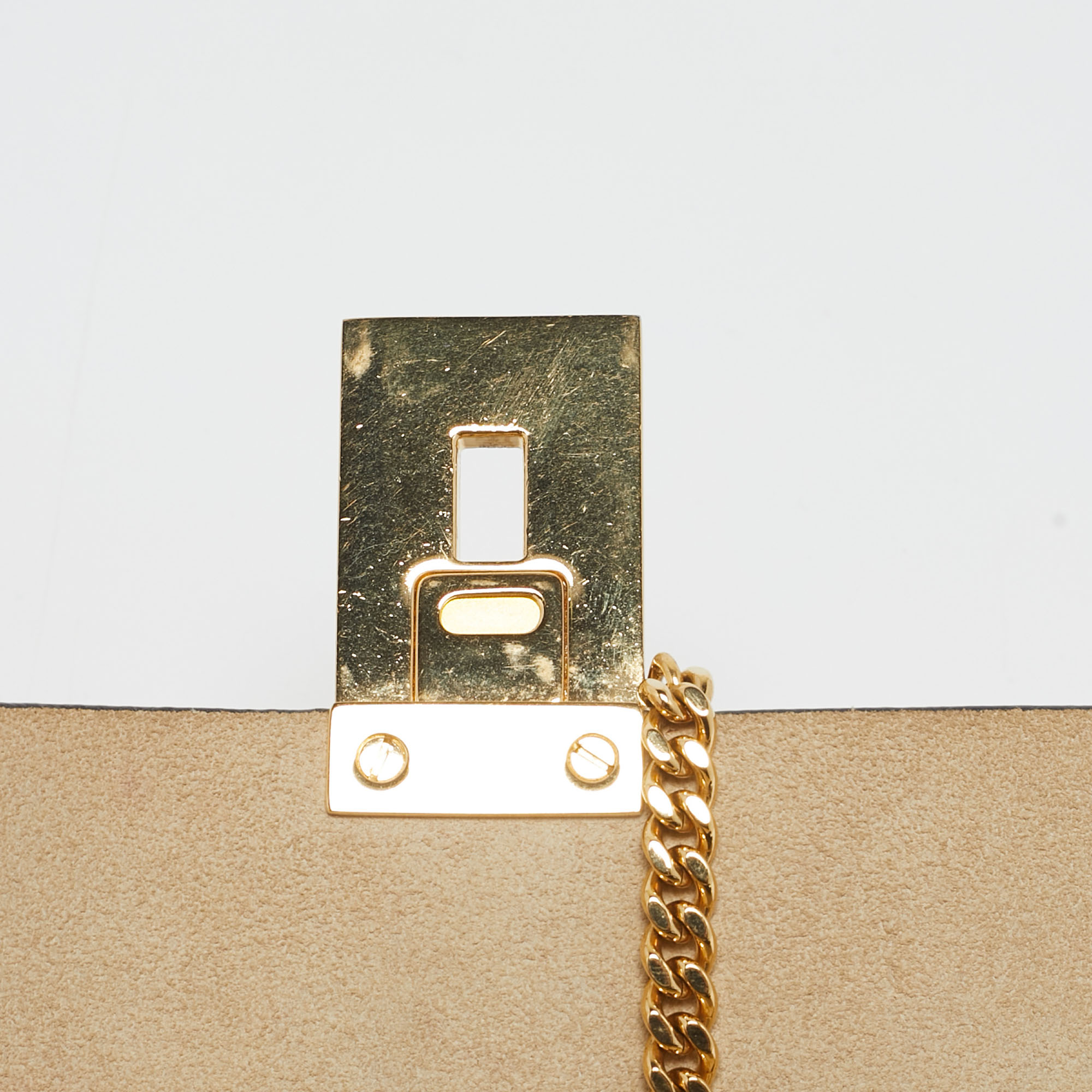 Chloe Multicolor Calf Hair and Leather Small Drew Shoulder Bag 