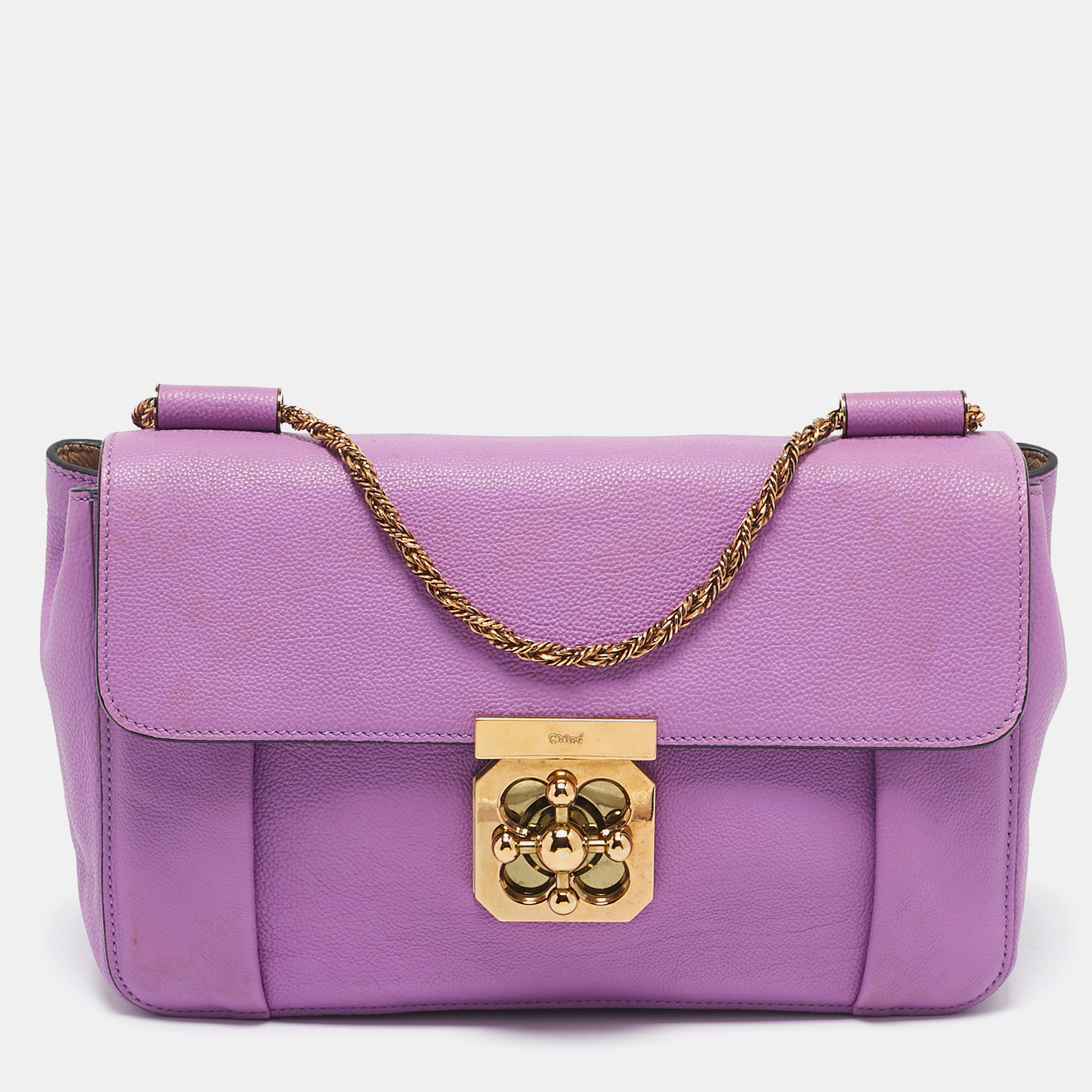 

Chloe Purple Leather  Elsie Chain Shoulder Bag