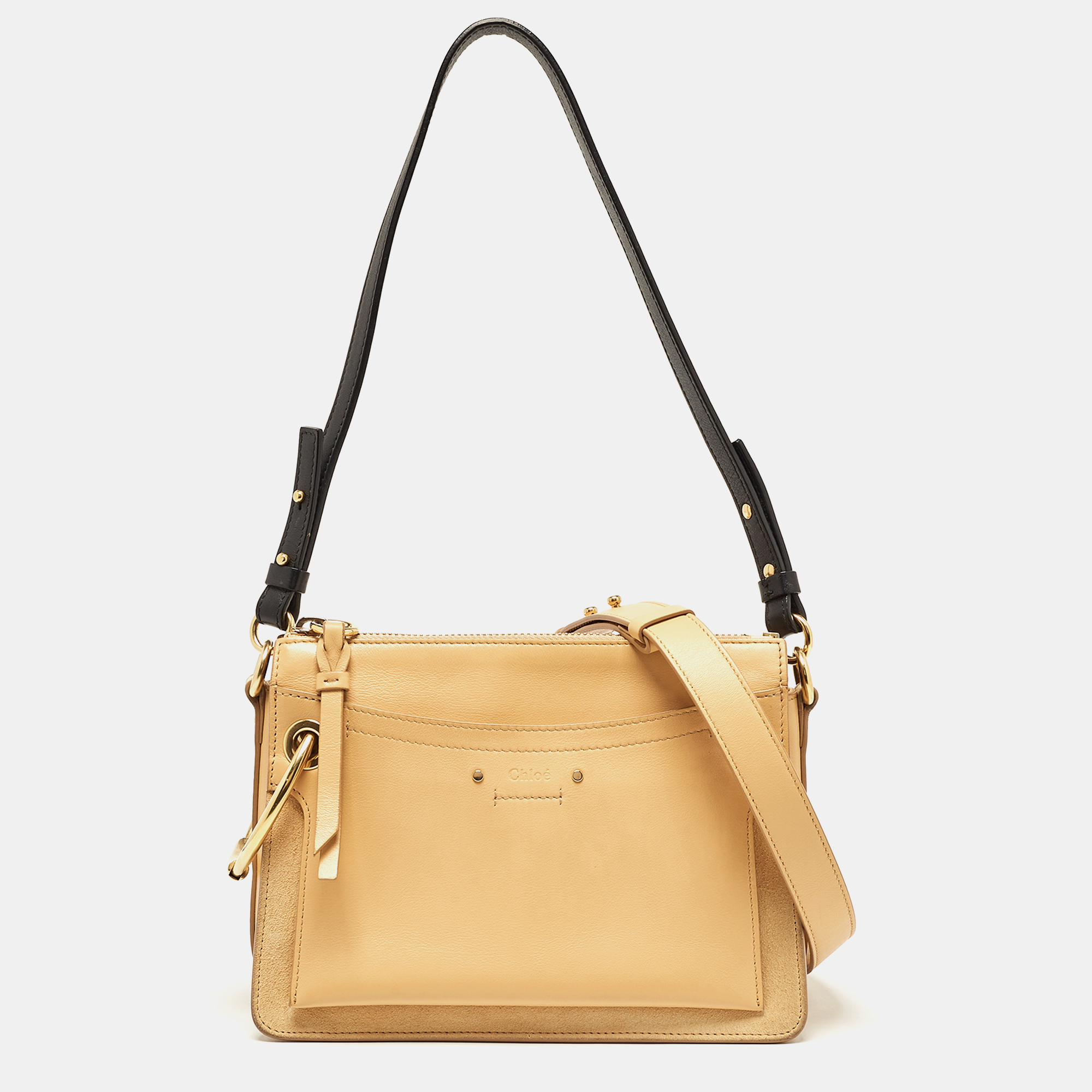 

Chloe Beige/Black Leather and Suede Roy Crossbody Bag