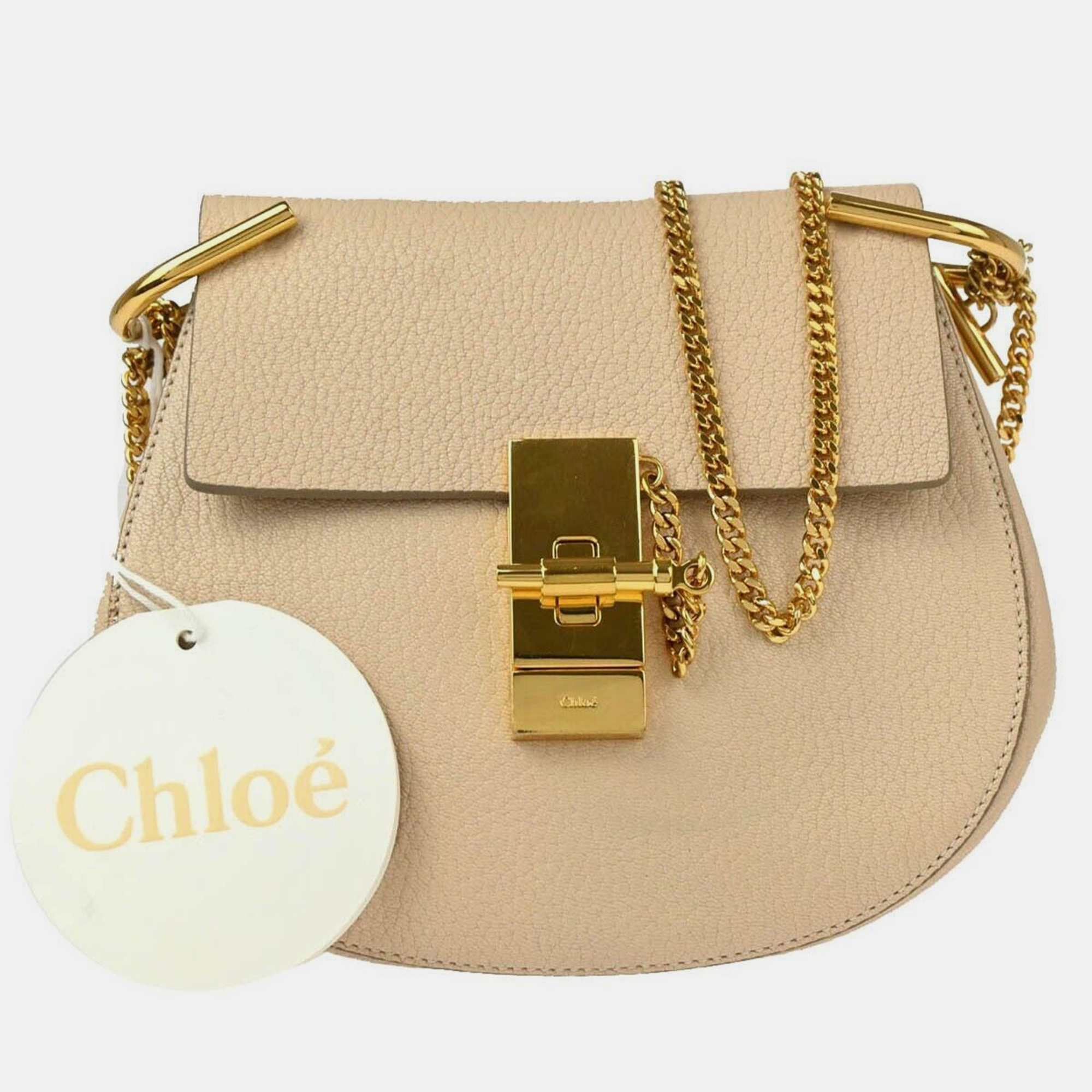 

Chloe Beige Drew Chain Shoulder Bag