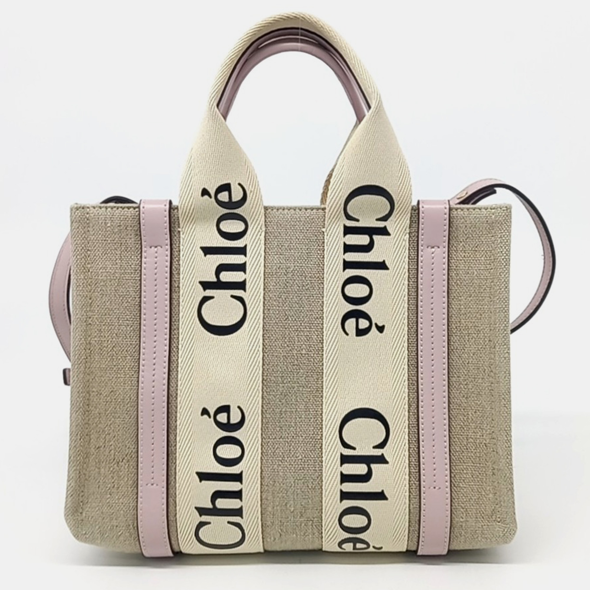 

Chloe Beige Canvas Woody Small Bag