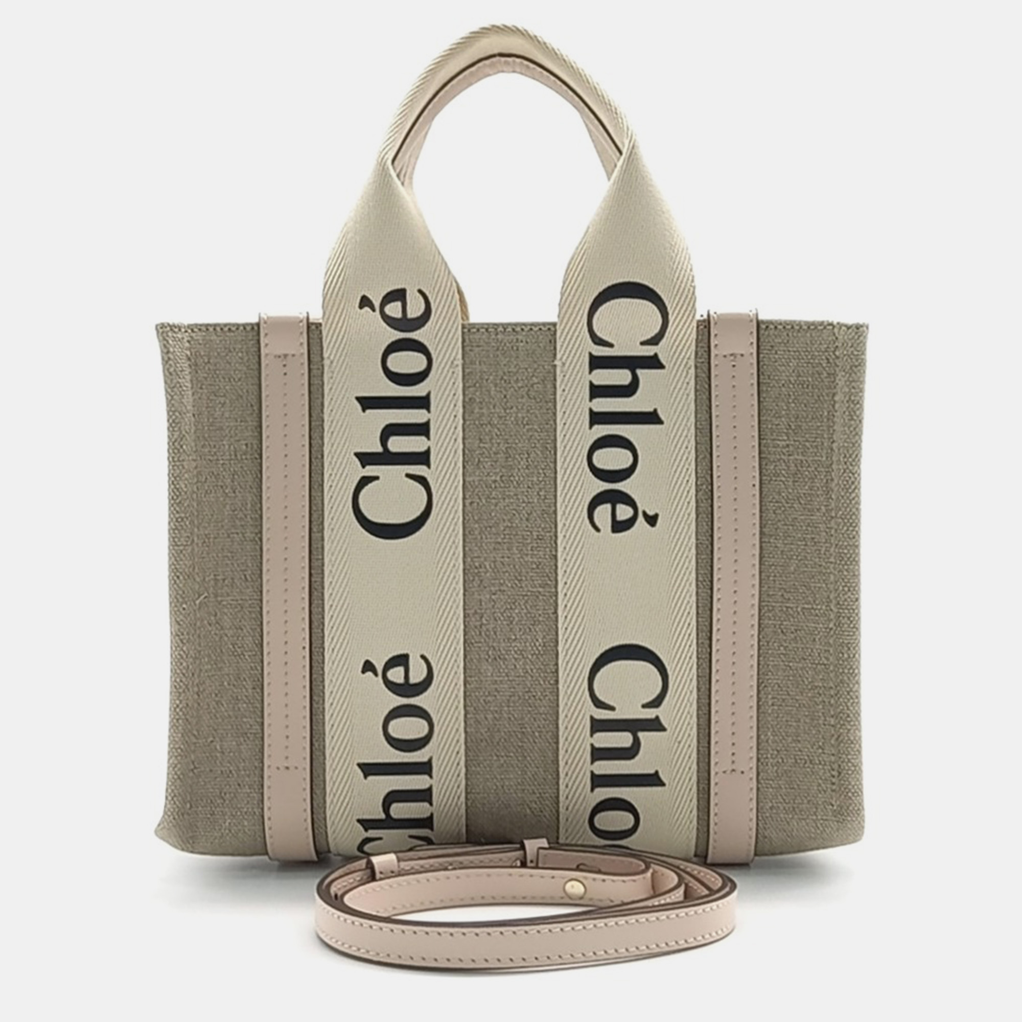 

Chloe Beige Canvas and Leather Woody Small Bag