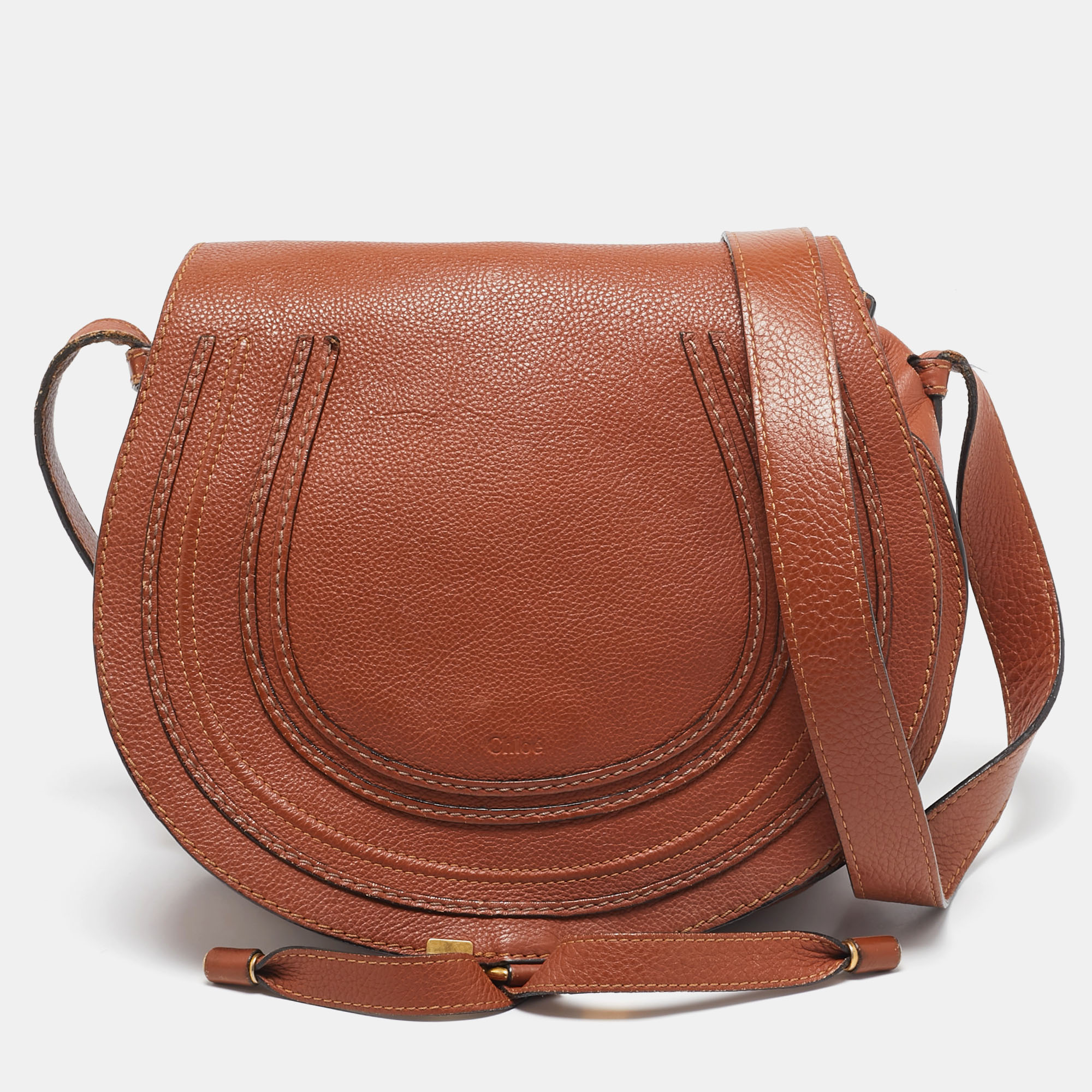 

Chloe Brown Leather  Marcie Crossbody Bag