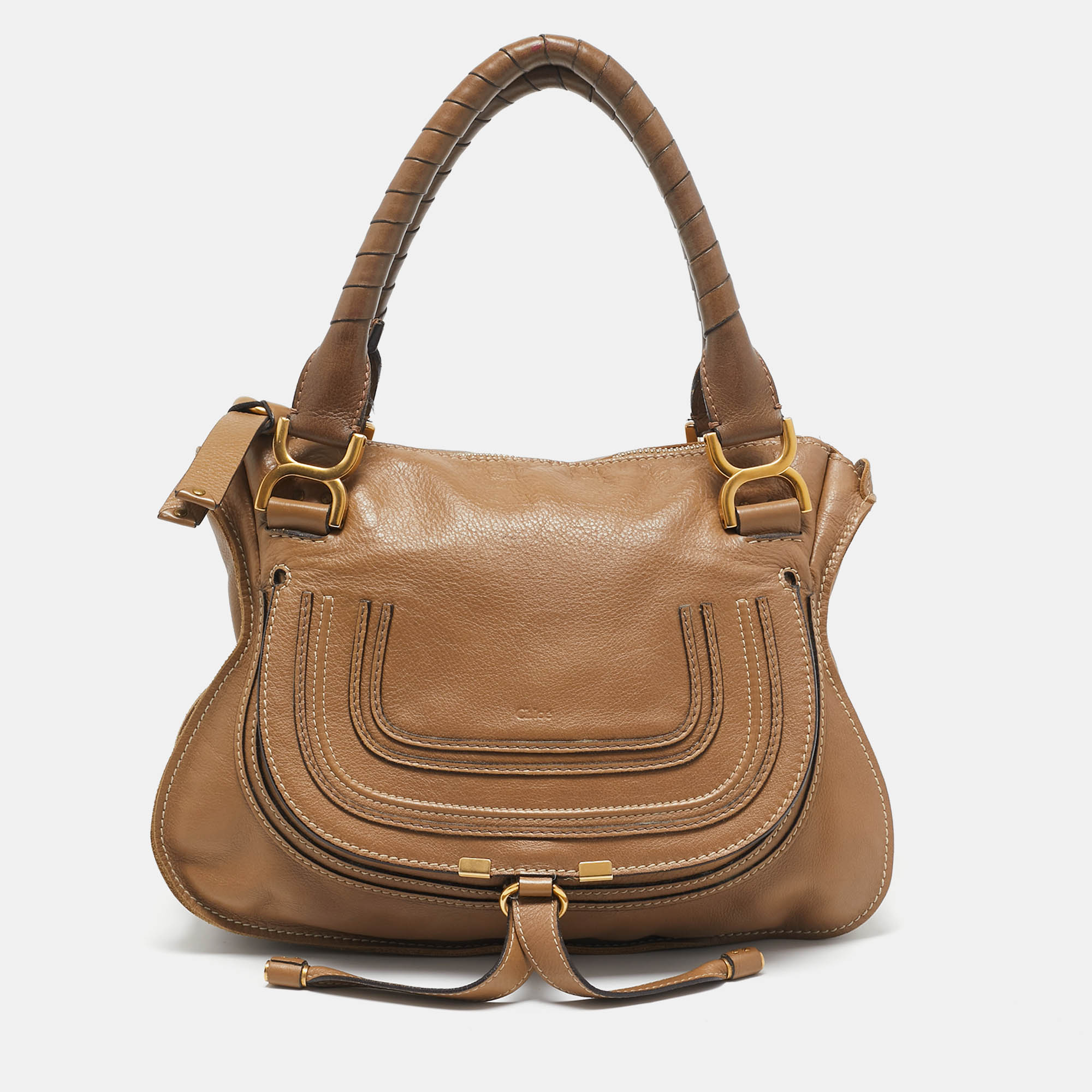 

Chloé Tan Leather  Marcie Satchel