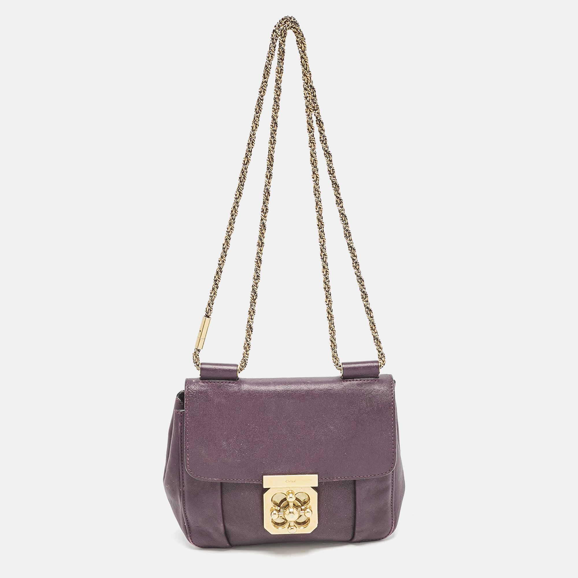 

Chloe Purple Leather  Elsie Chain Shoulder Bag