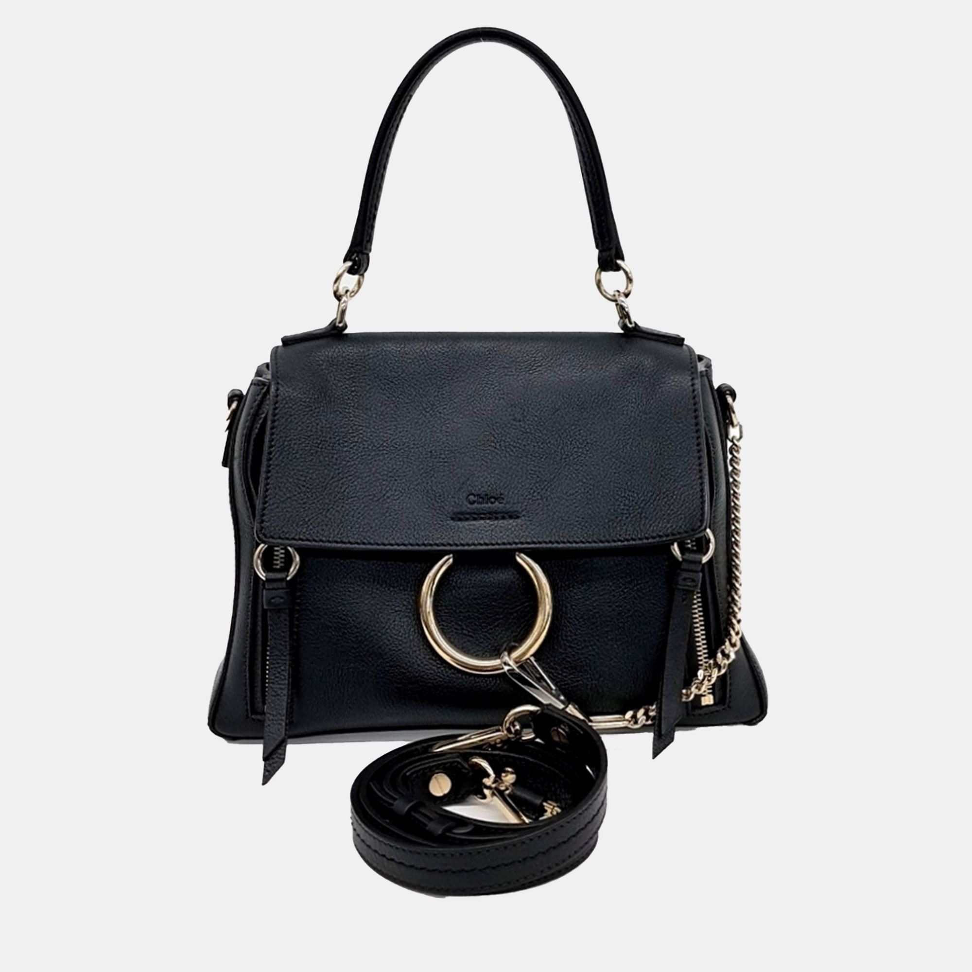 Chloe Black Leather Faye Day Small bag