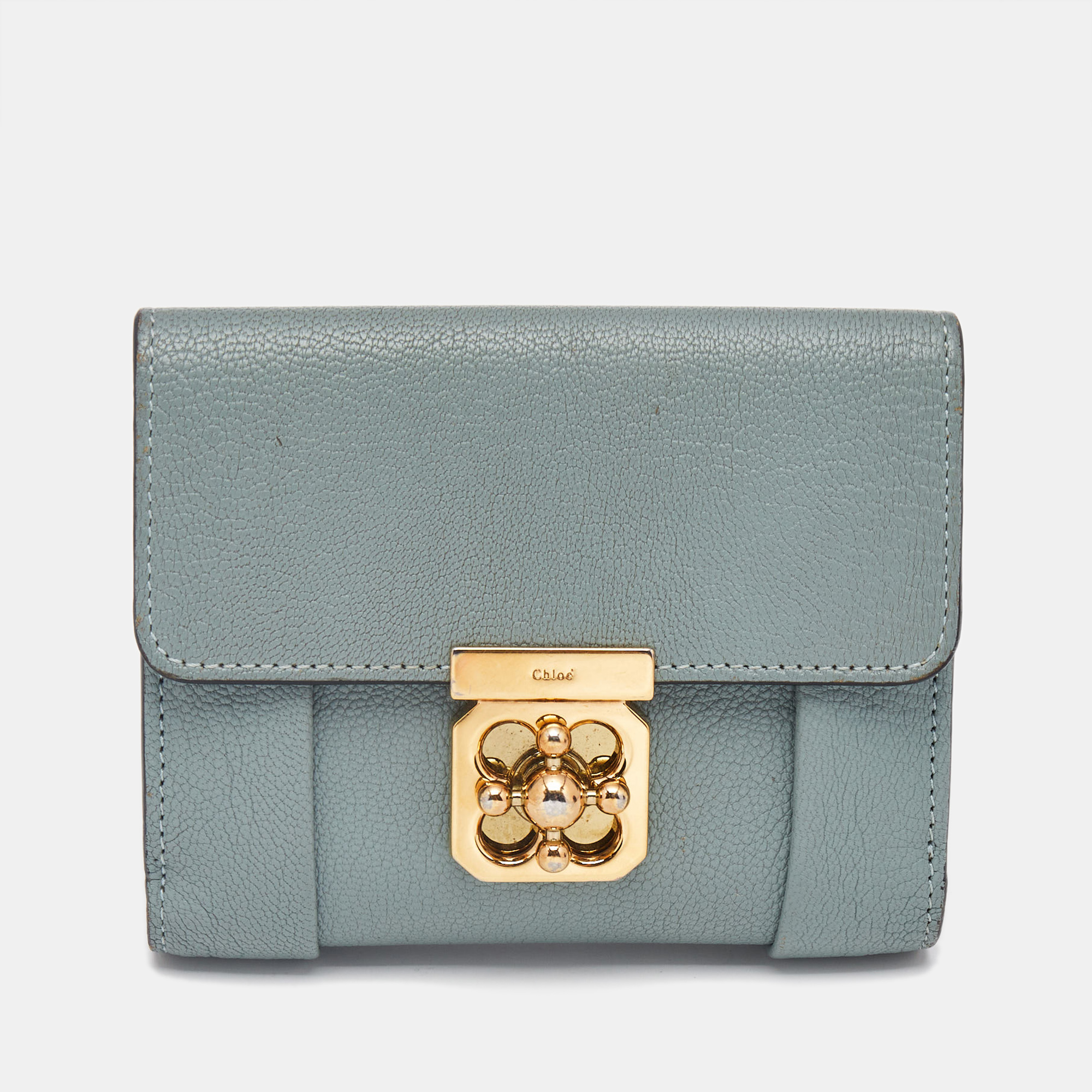 

Chloe Light Blue Leather Elsie Compact Wallet