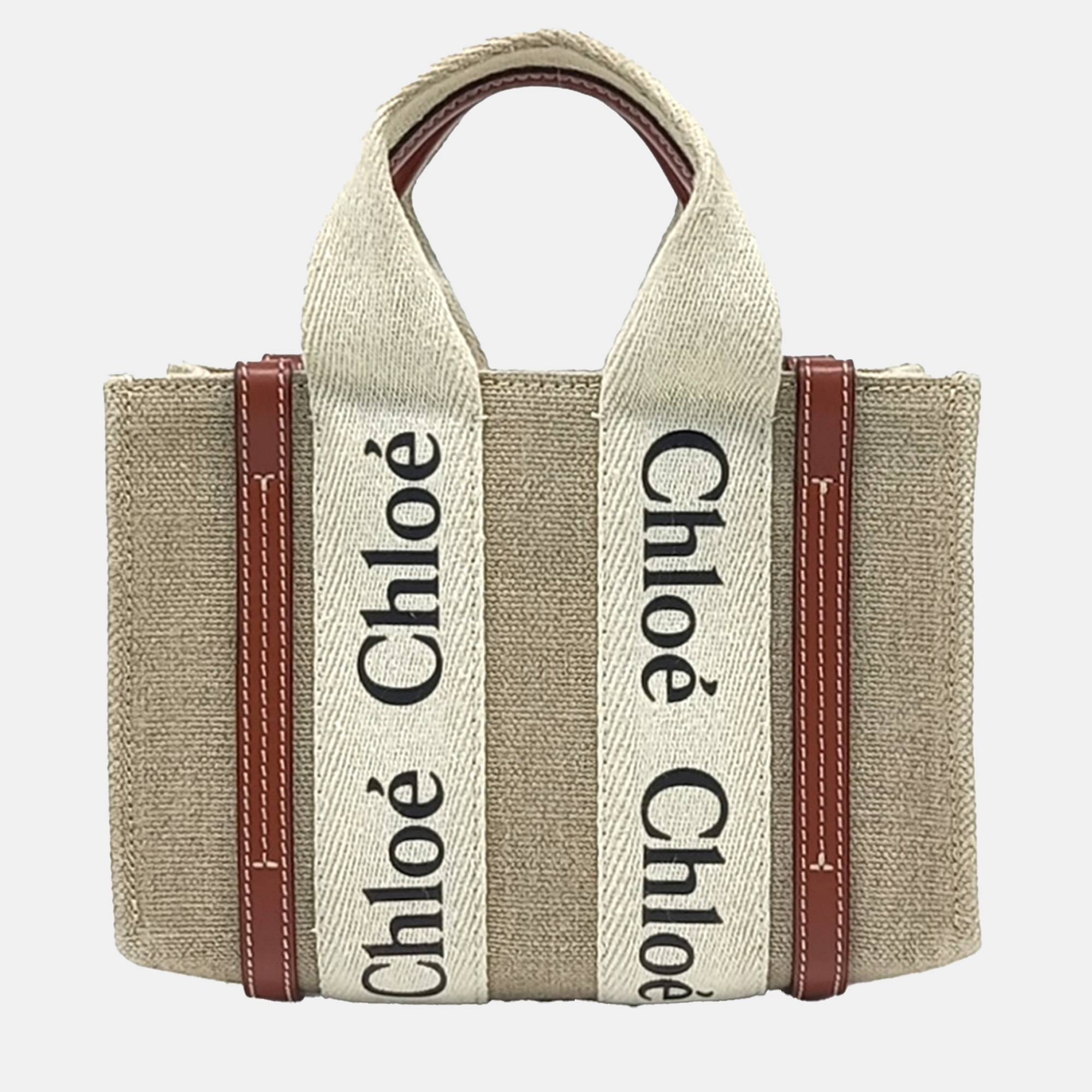 

Chloe Beige Fabric Woody Mini Bag