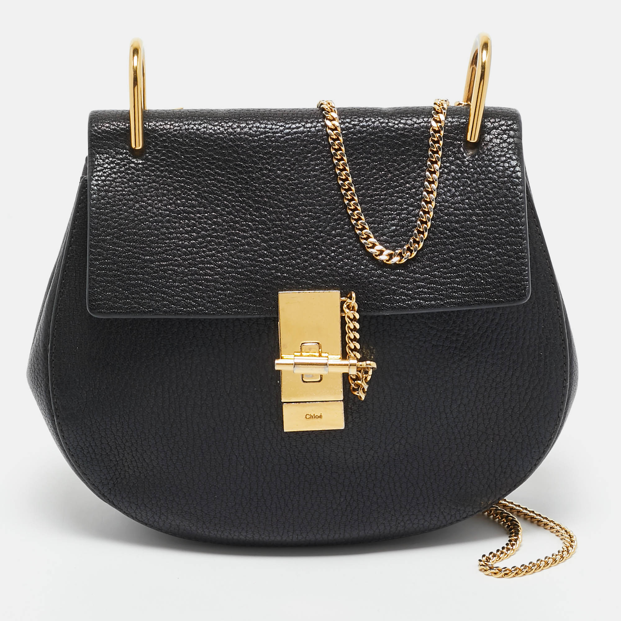 

Chloe Black Leather  Drew Shoulder Bag