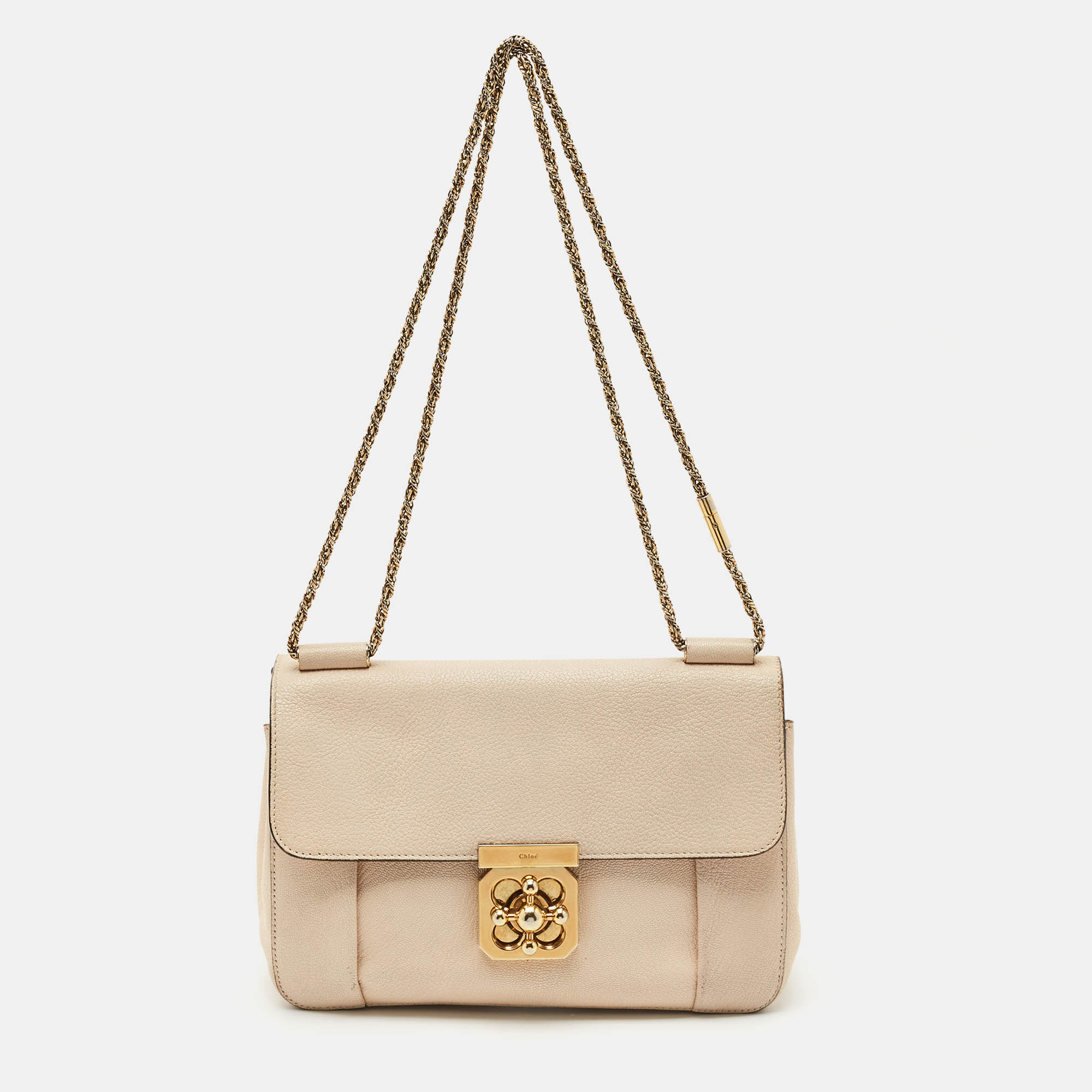 

Chloe Peach Leather  Elsie Shoulder Bag, Orange